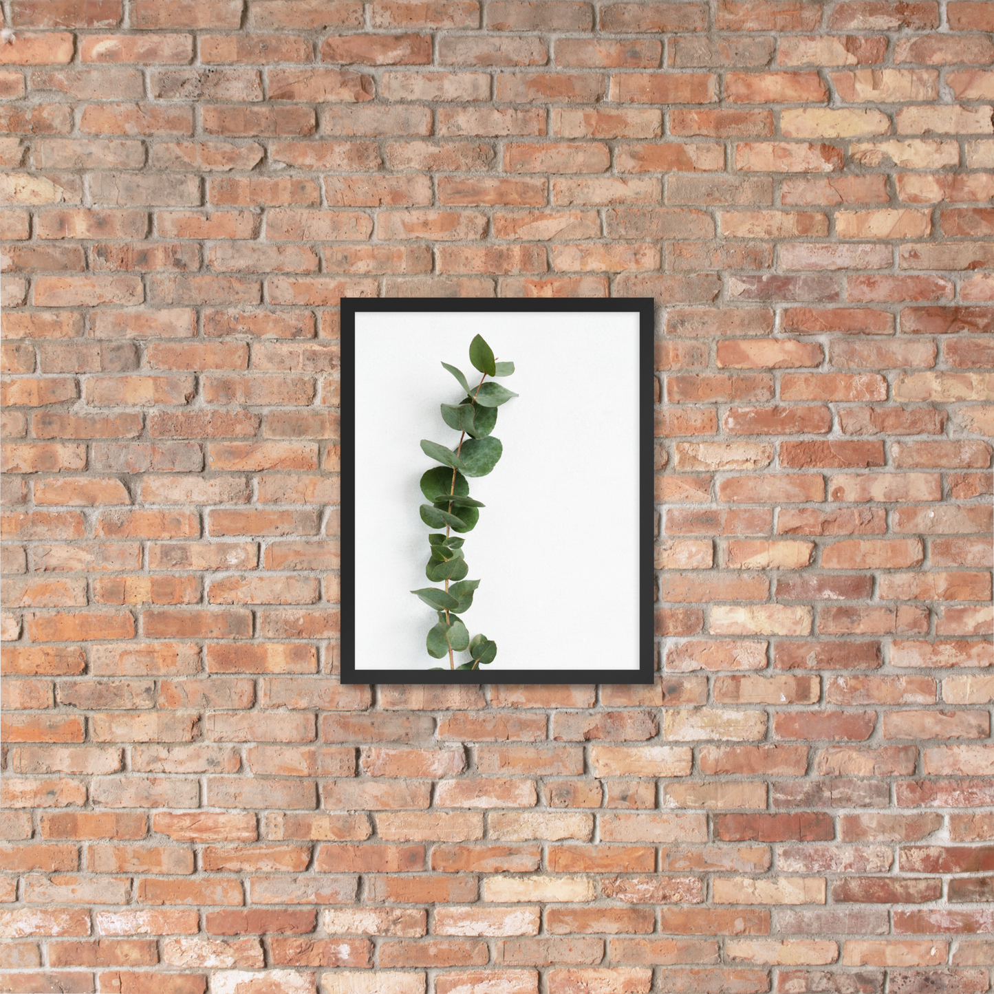 Framed Minimalist Eucalyptus Leaf Print – Modern Botanical Wall Art - StylishKnots