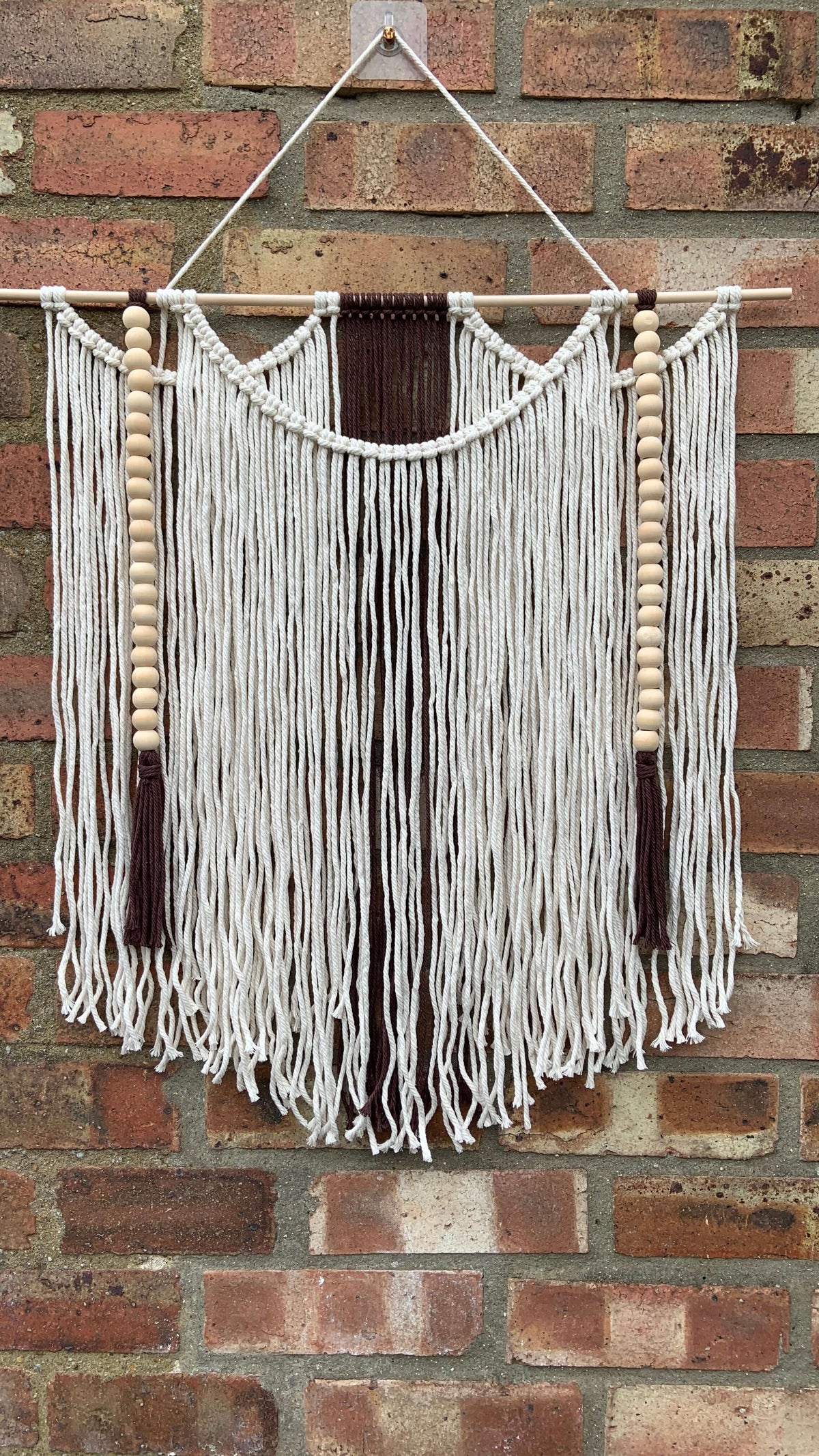 Boho Chic Macramé Wall Hanging with Wooden Beads - StylishKnots