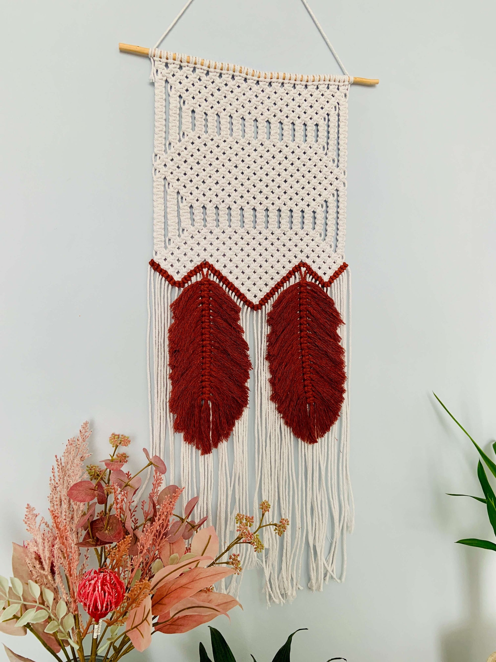 Autumn Leaves Macrame Wall Hanging
