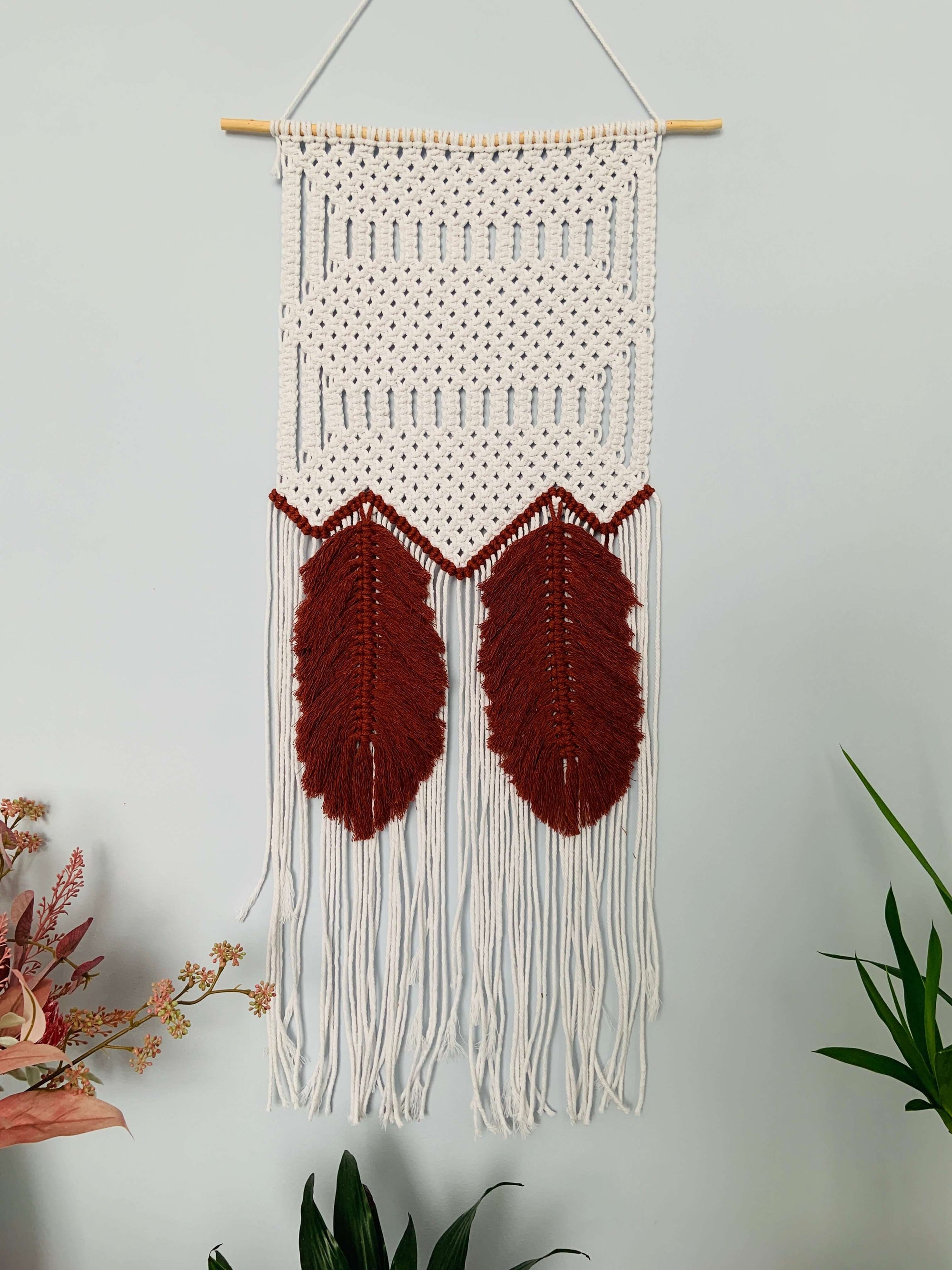 Autumn Leaves Macrame Wall Hanging