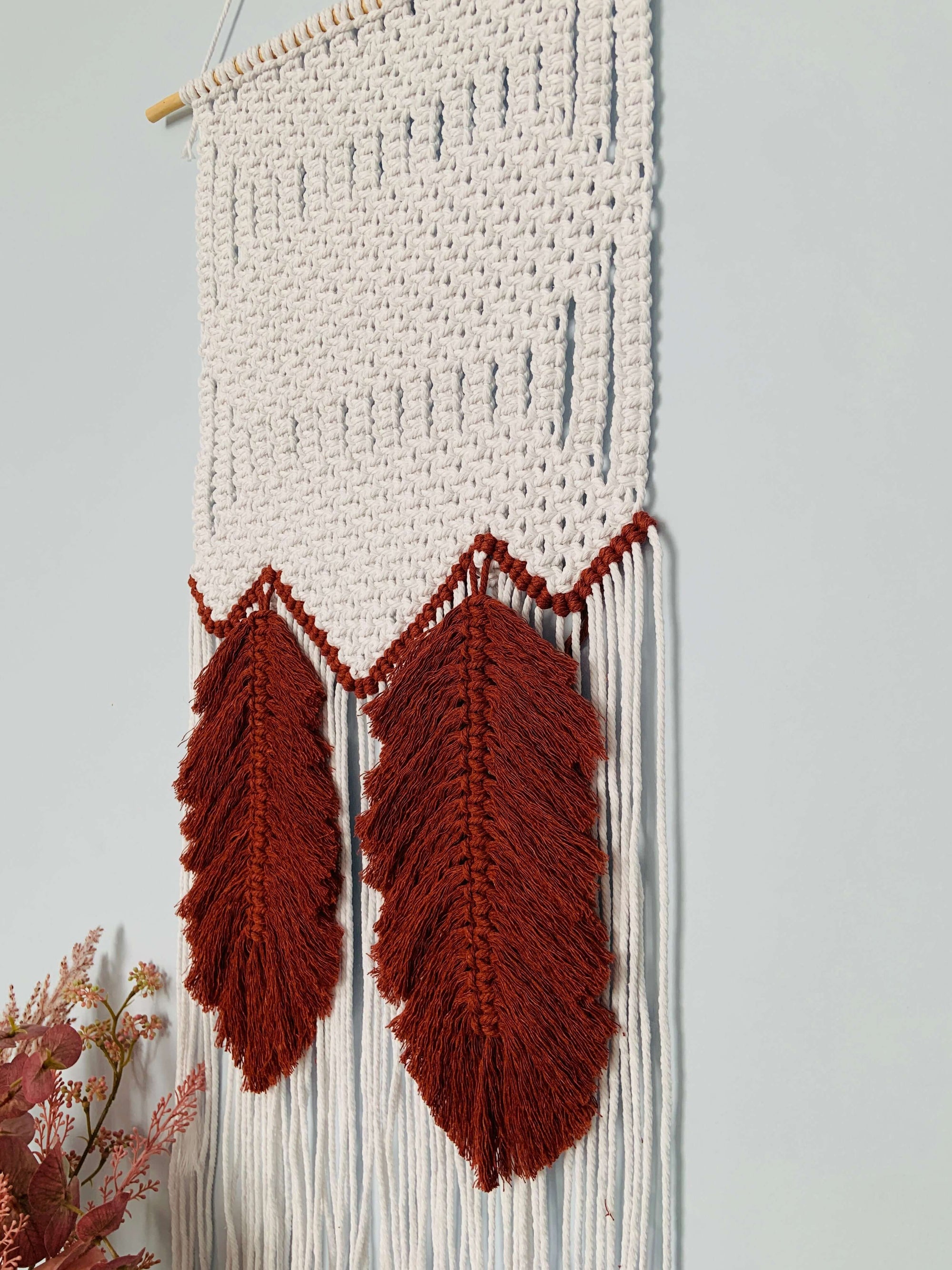 Autumn Leaves Macrame Wall Hanging