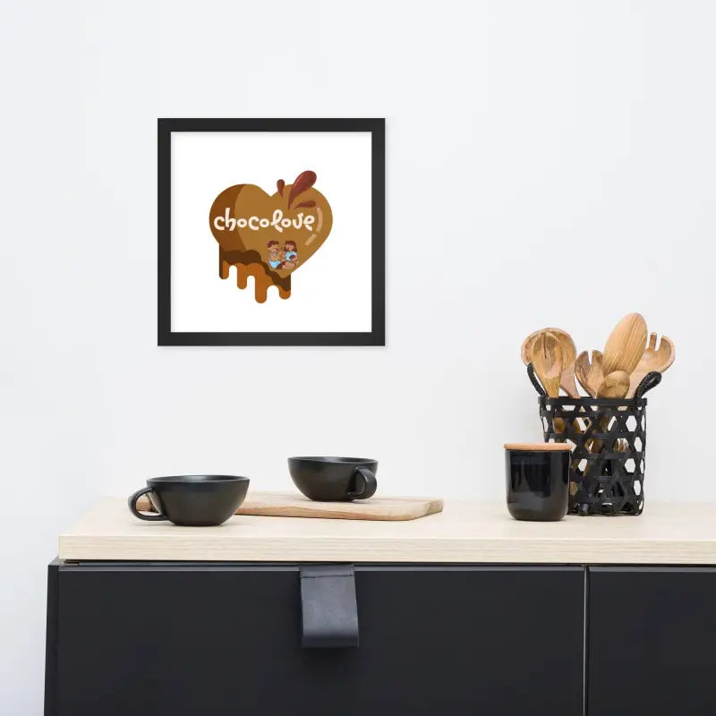 Chocolove Framed Art: Kitchen Decor - Black / 12″×12″ - Poster