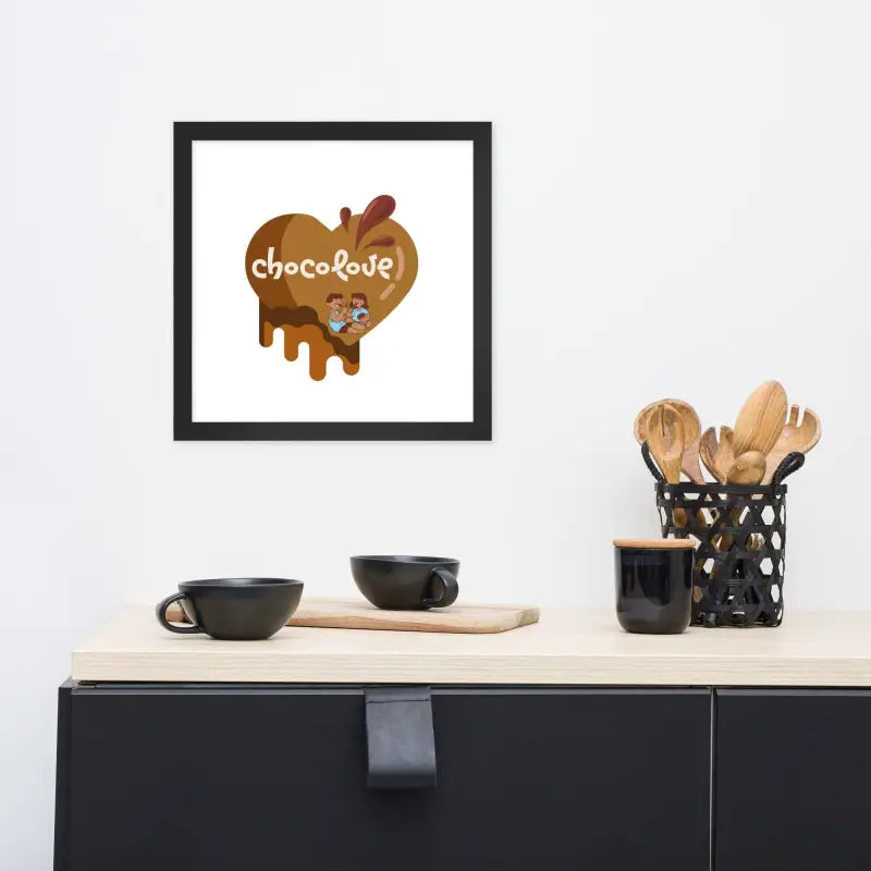 Chocolove Framed Art: Kitchen Decor - Black / 14″×14″ - Poster