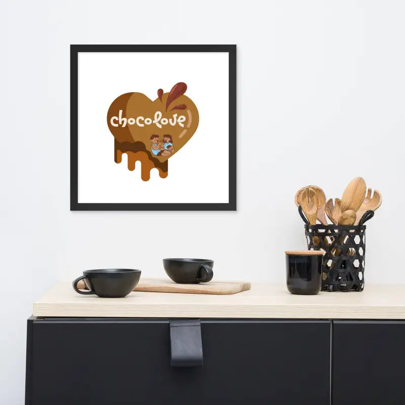 Chocolove Framed Art: Kitchen Decor - Black / 16″×16″ - Poster
