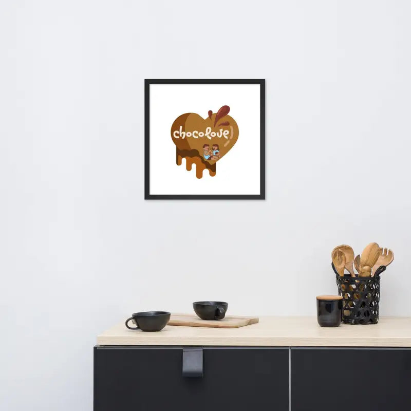 Chocolove Framed Art: Kitchen Decor - Black / 18″×18″ - Poster