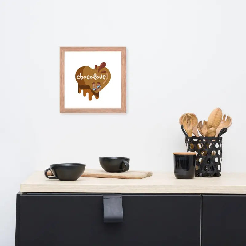 Chocolove Framed Art: Kitchen Decor - Red Oak / 10″×10″ - Poster