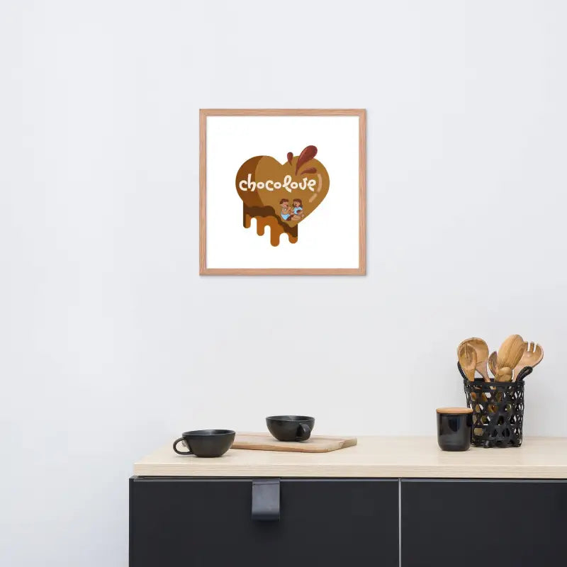 Chocolove Framed Art: Kitchen Decor - Red Oak / 18″×18″ - Poster