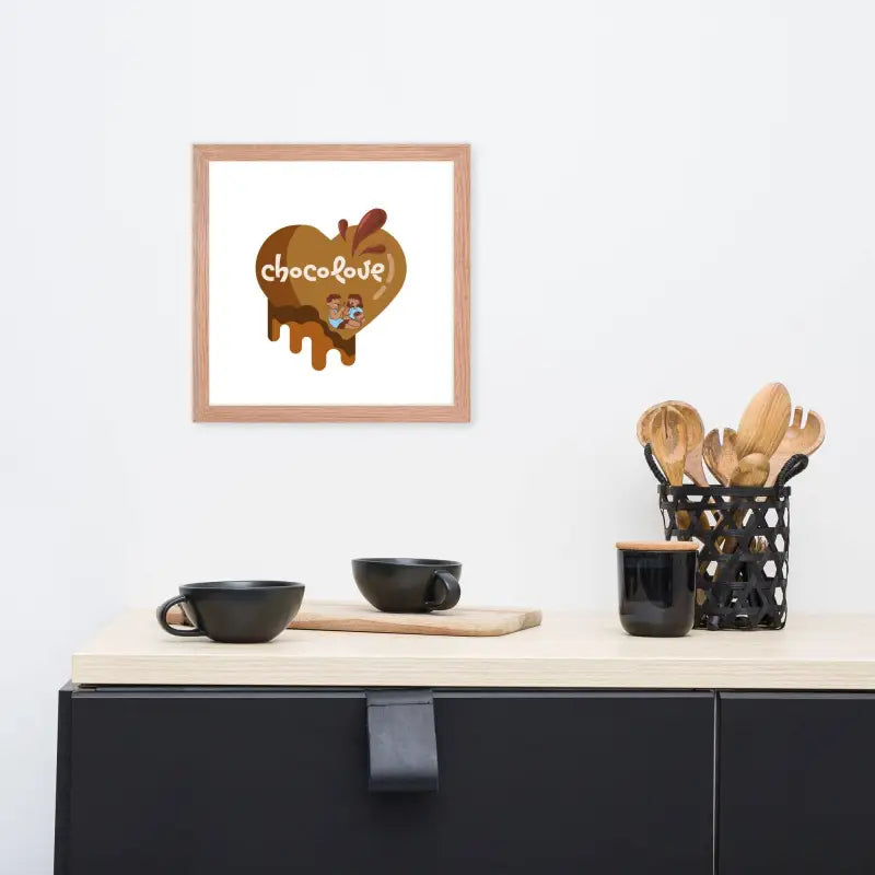Chocolove Framed Art: Kitchen Decor - Red Oak / 12″×12″ - Poster