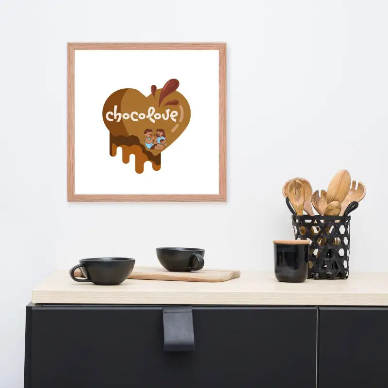 Chocolove Framed Art: Kitchen Decor - Red Oak / 16″×16″ - Poster