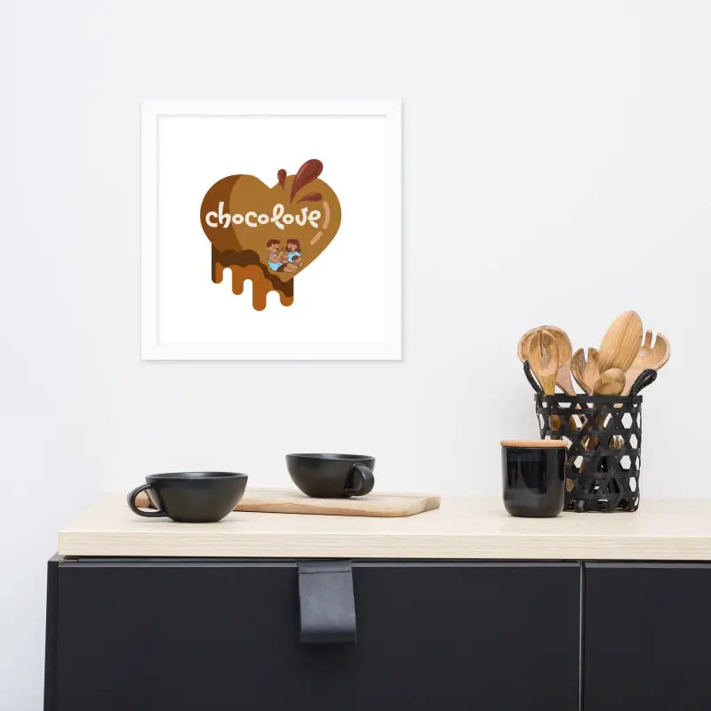 Chocolove Framed Art: Kitchen Decor - White / 14″×14″ - Poster