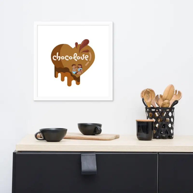 Chocolove Framed Art: Kitchen Decor - White / 16″×16″ - Poster
