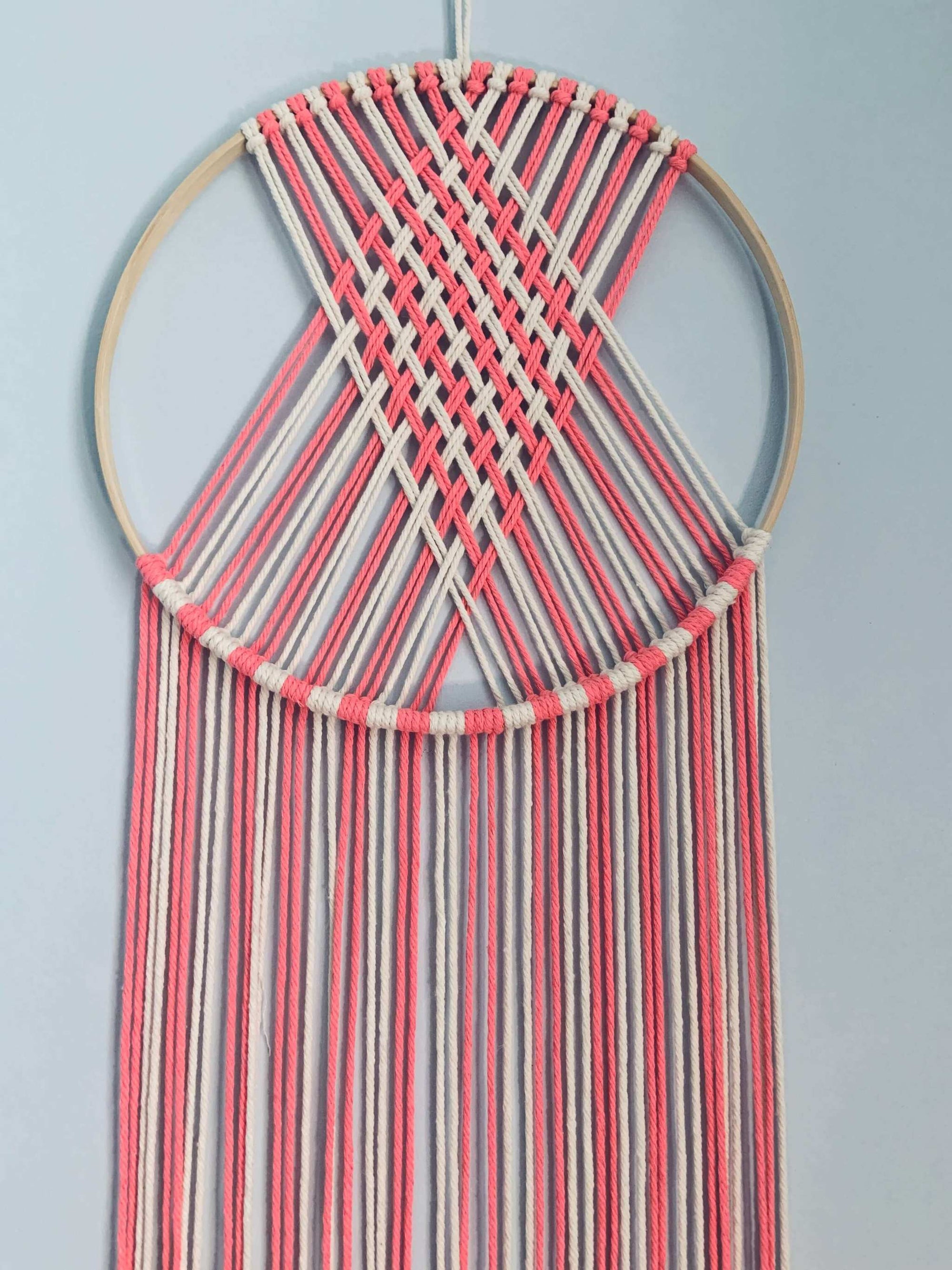 Coral Cascade Macrame Wall Hanging