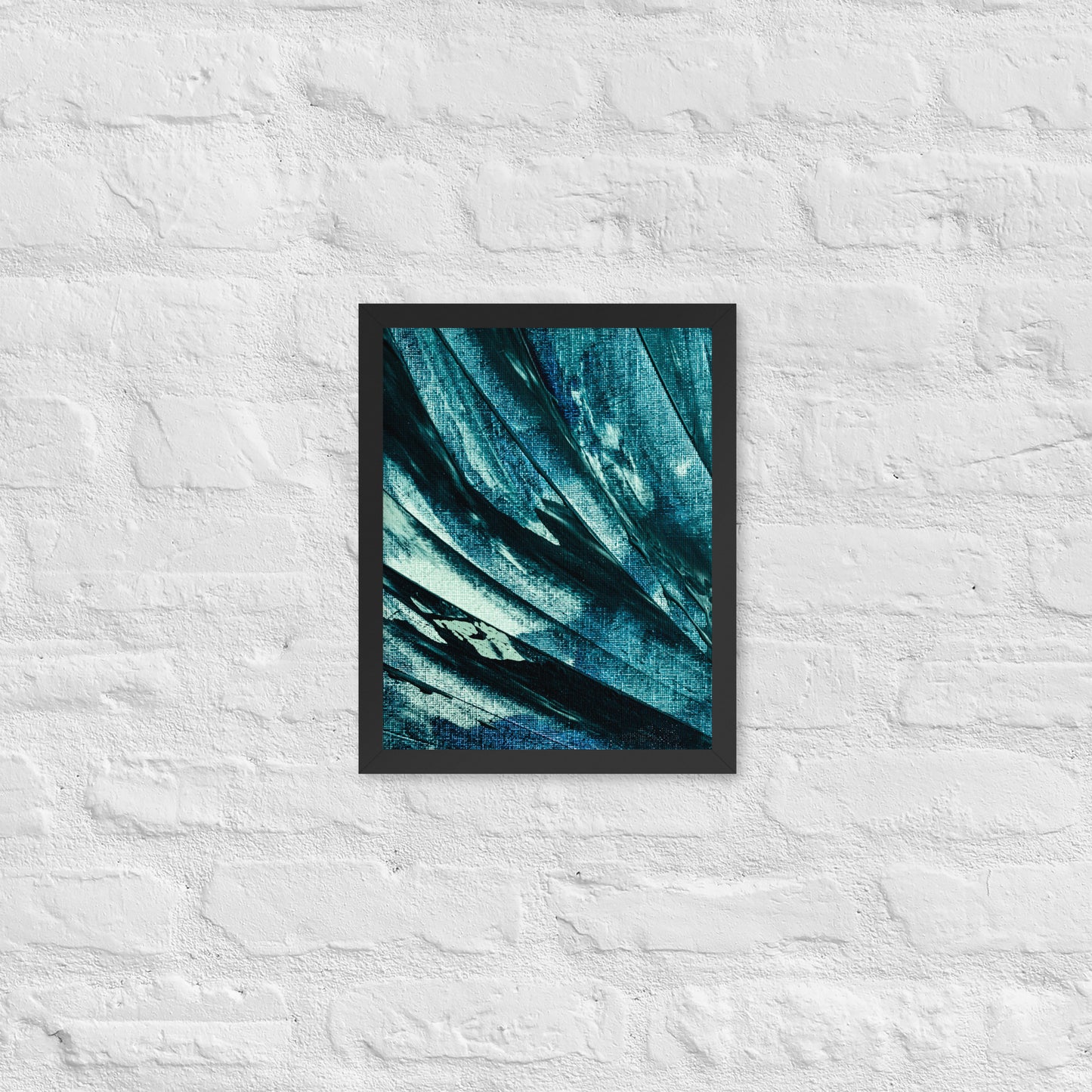 Azure Flow – Abstract Brushstroke Art Poster for Modern & Minimalist Decor - StylishKnots