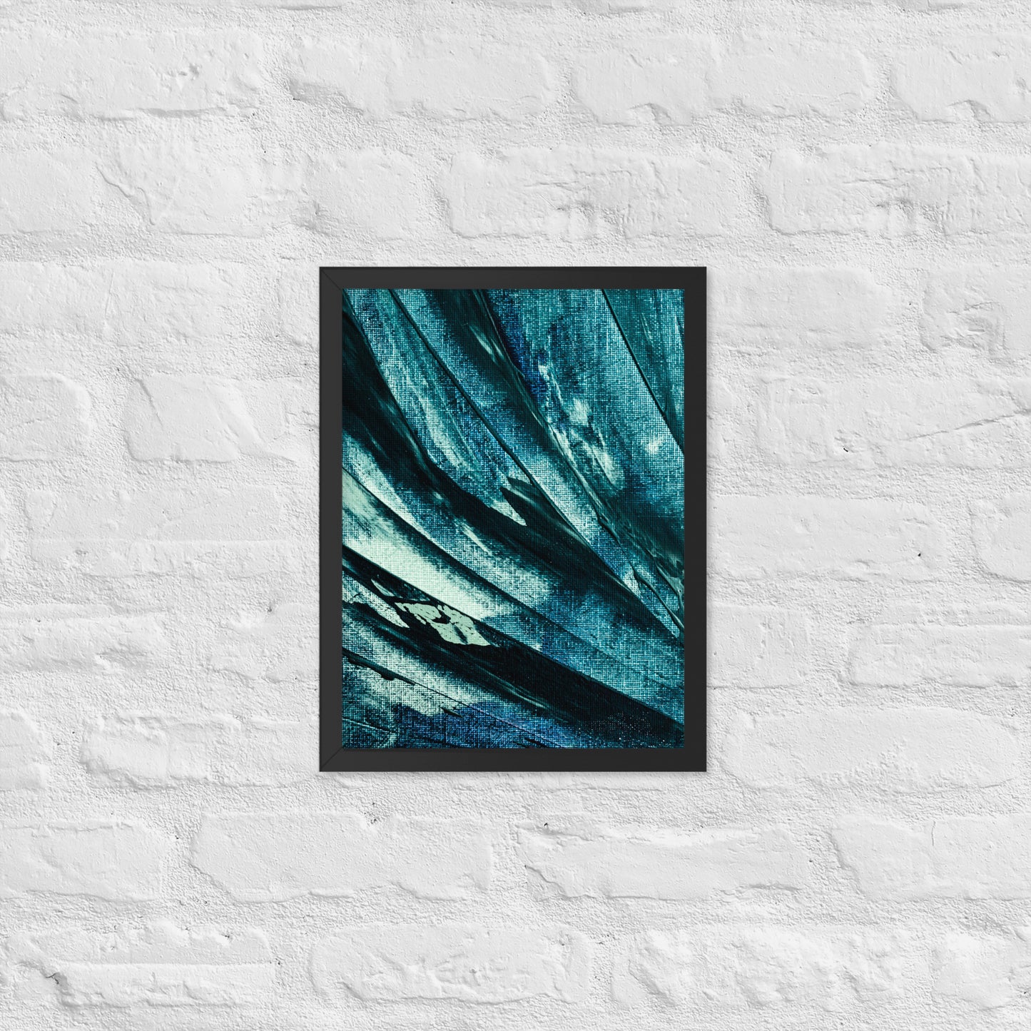 Azure Flow – Abstract Brushstroke Art Poster for Modern & Minimalist Decor - StylishKnots