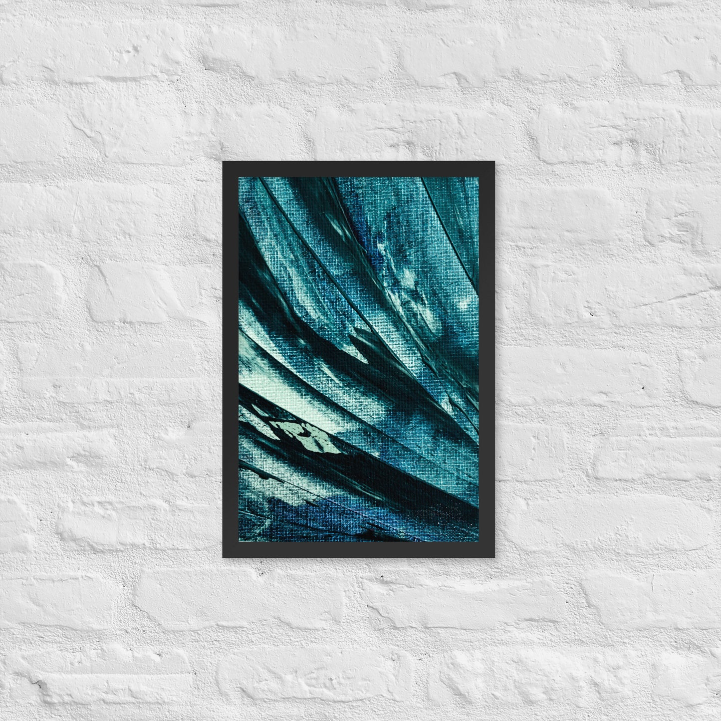 Azure Flow – Abstract Brushstroke Art Poster for Modern & Minimalist Decor - StylishKnots