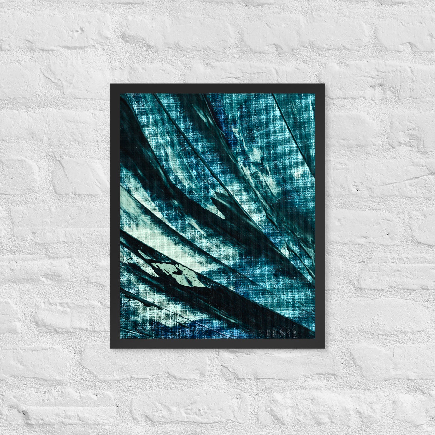Azure Flow – Abstract Brushstroke Art Poster for Modern & Minimalist Decor - StylishKnots