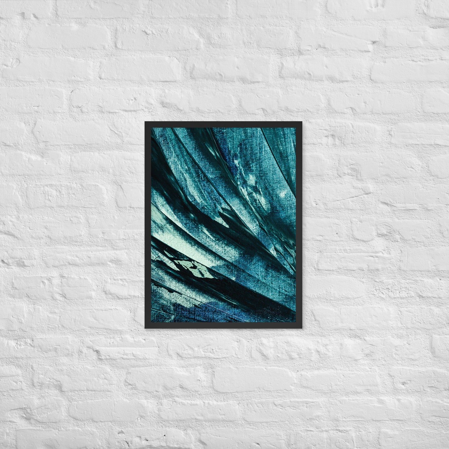 Azure Flow – Abstract Brushstroke Art Poster for Modern & Minimalist Decor - StylishKnots
