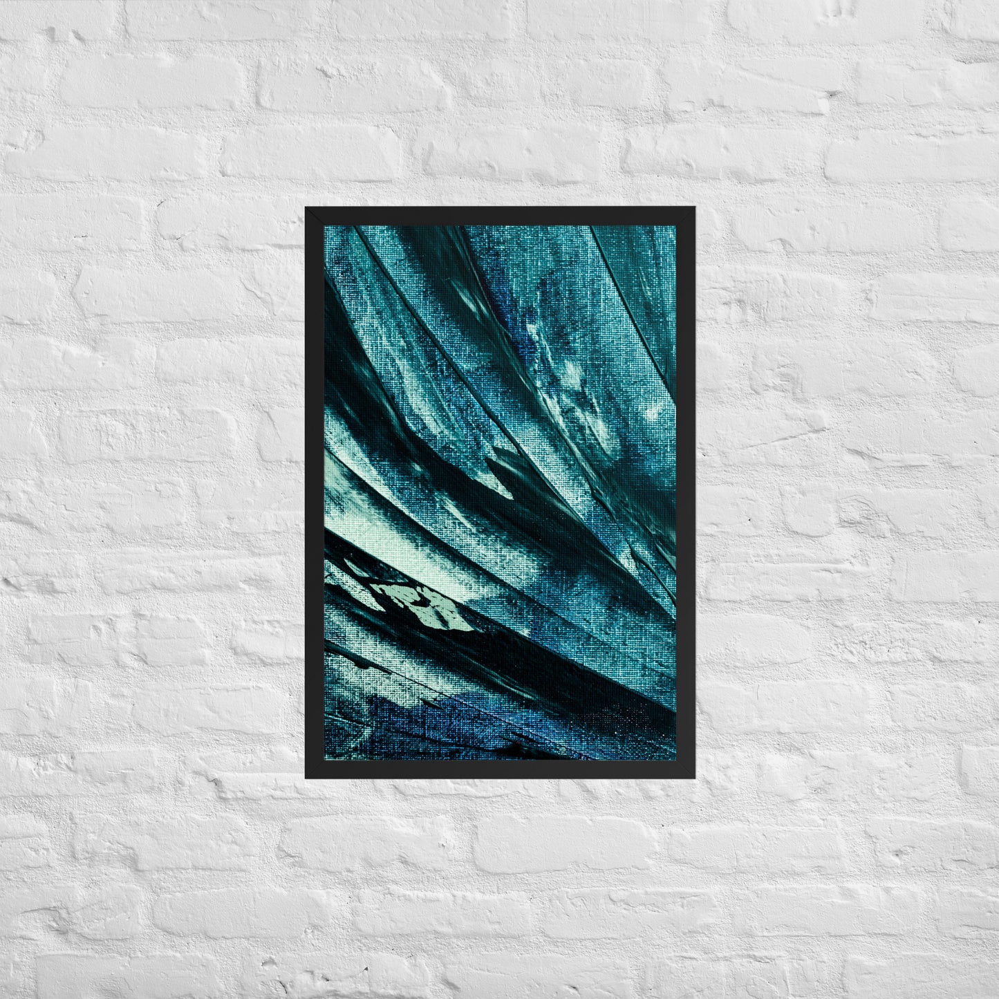 Azure Flow – Abstract Brushstroke Art Poster for Modern & Minimalist Decor - StylishKnots