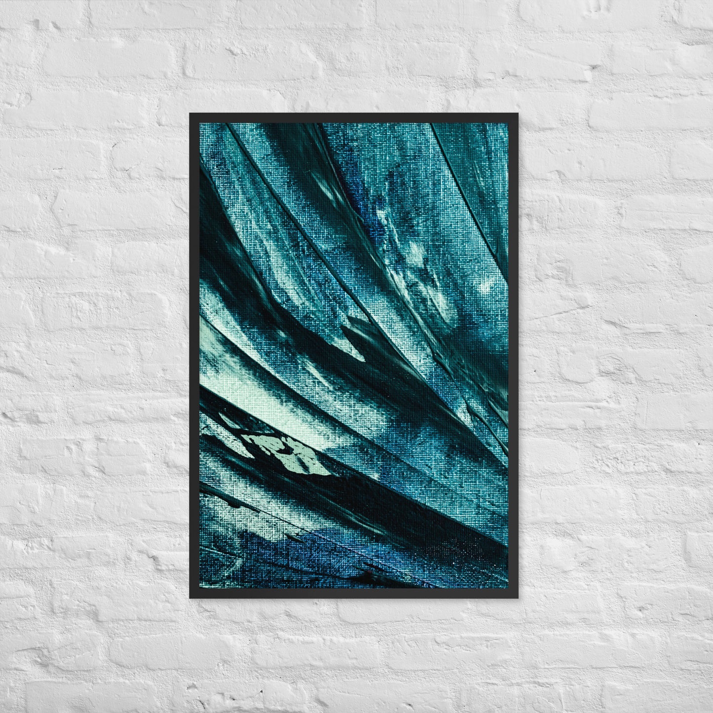 Azure Flow – Abstract Brushstroke Art Poster for Modern & Minimalist Decor - StylishKnots