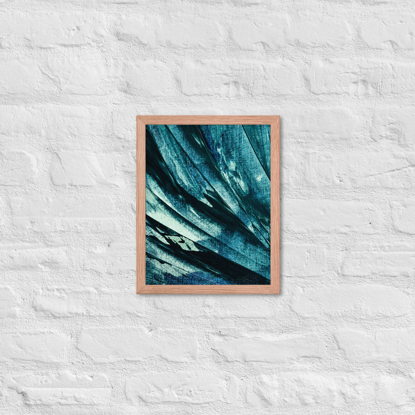 Azure Flow – Abstract Brushstroke Art Poster for Modern & Minimalist Decor - StylishKnots