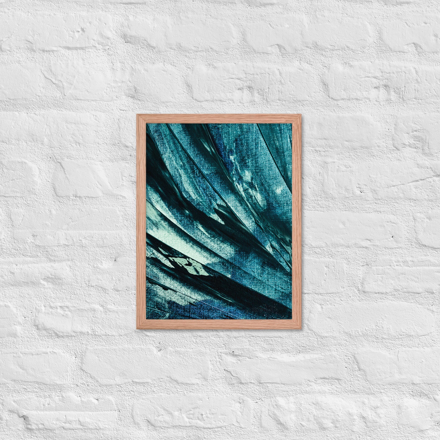 Azure Flow – Abstract Brushstroke Art Poster for Modern & Minimalist Decor - StylishKnots