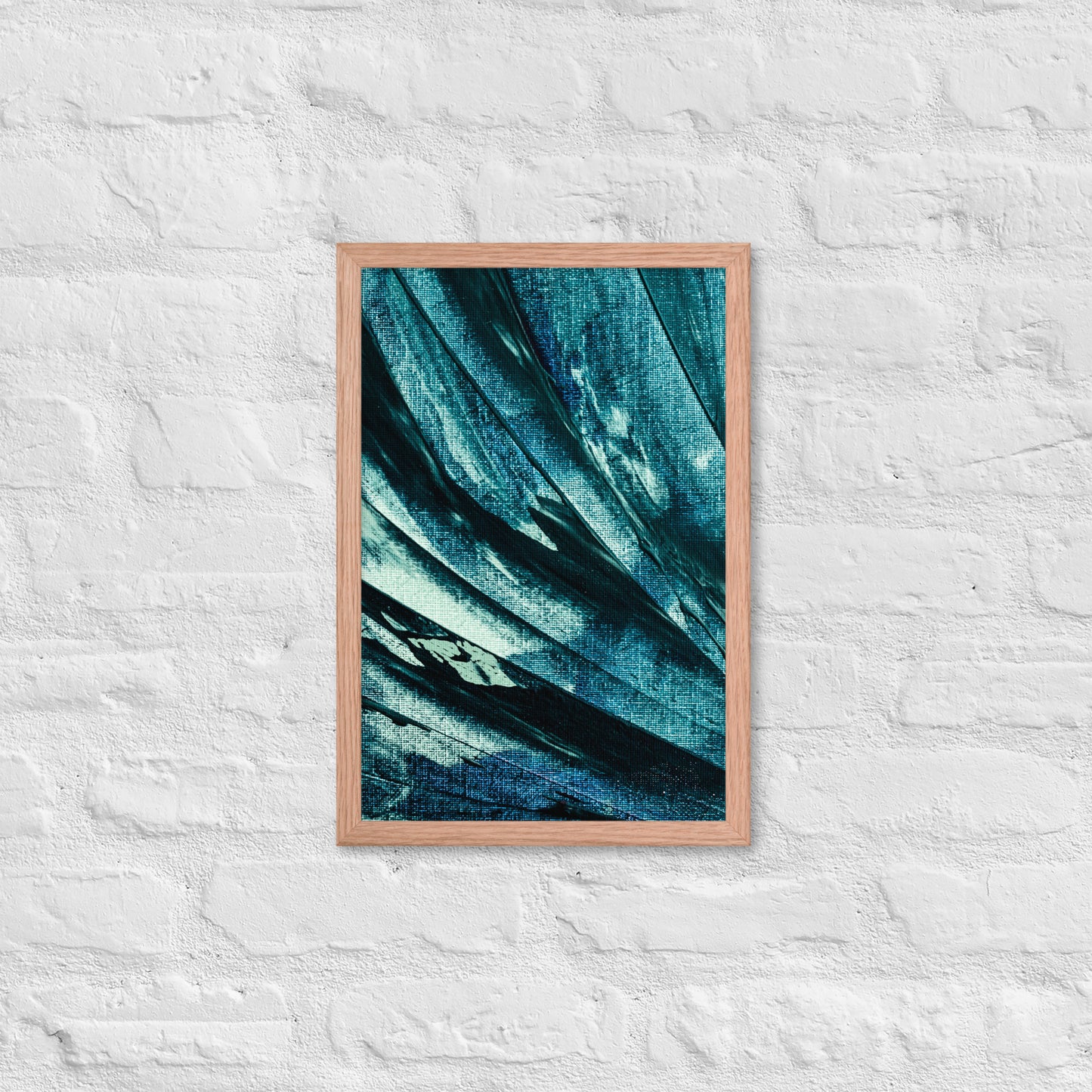 Azure Flow – Abstract Brushstroke Art Poster for Modern & Minimalist Decor - StylishKnots
