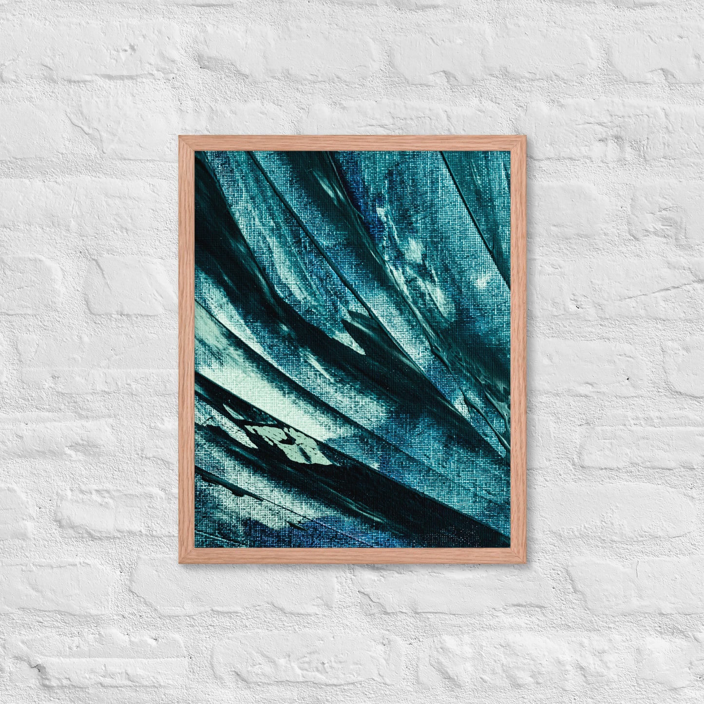 Azure Flow – Abstract Brushstroke Art Poster for Modern & Minimalist Decor - StylishKnots