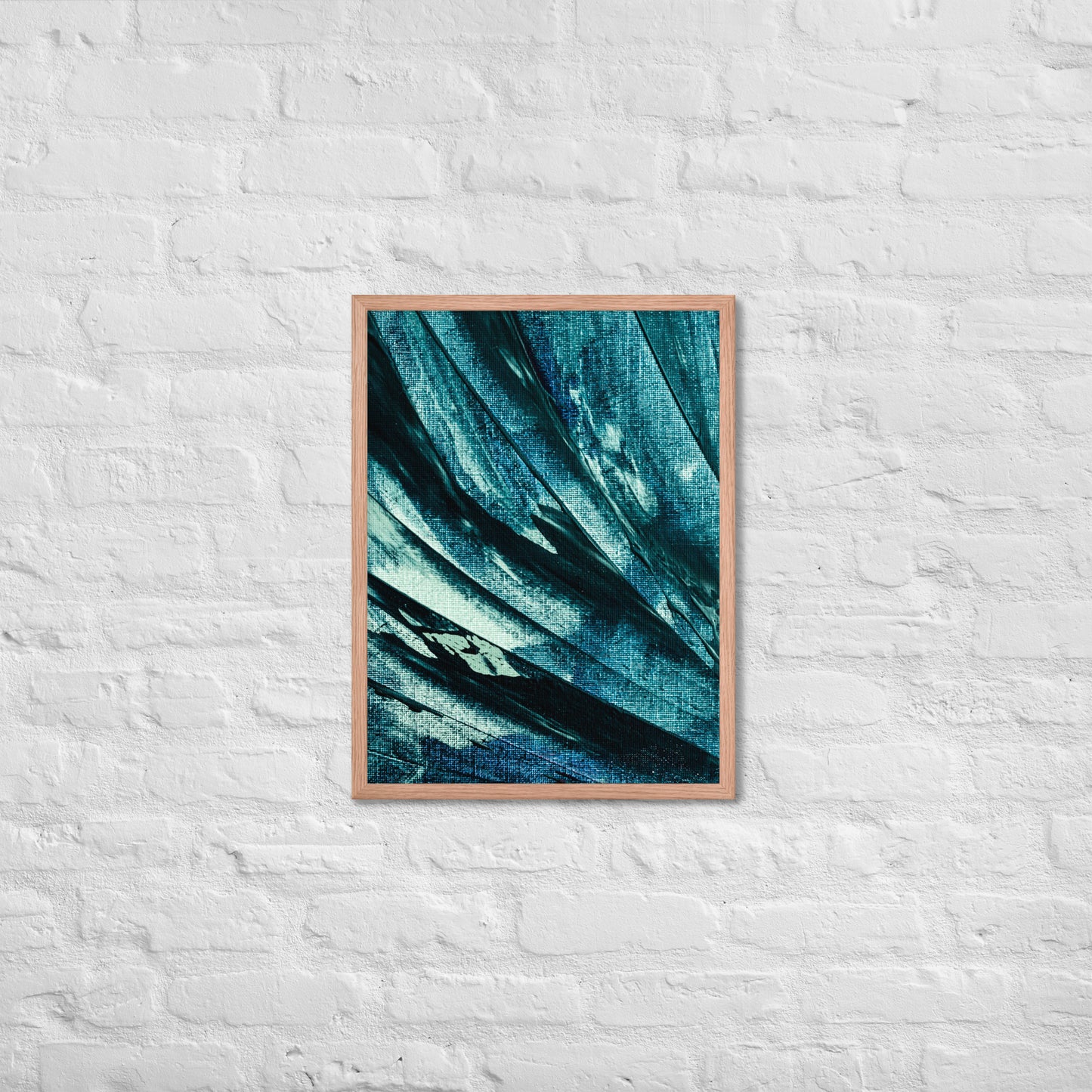 Azure Flow – Abstract Brushstroke Art Poster for Modern & Minimalist Decor - StylishKnots