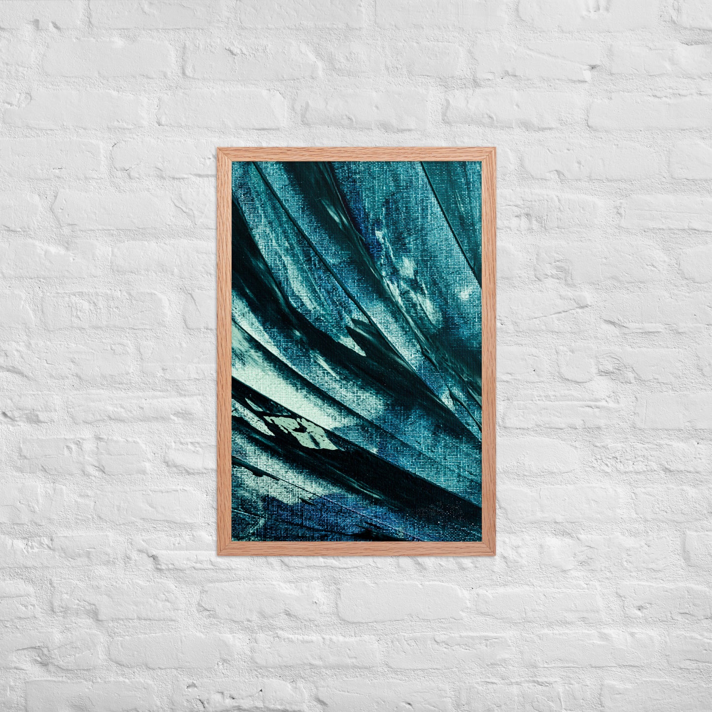 Azure Flow – Abstract Brushstroke Art Poster for Modern & Minimalist Decor - StylishKnots