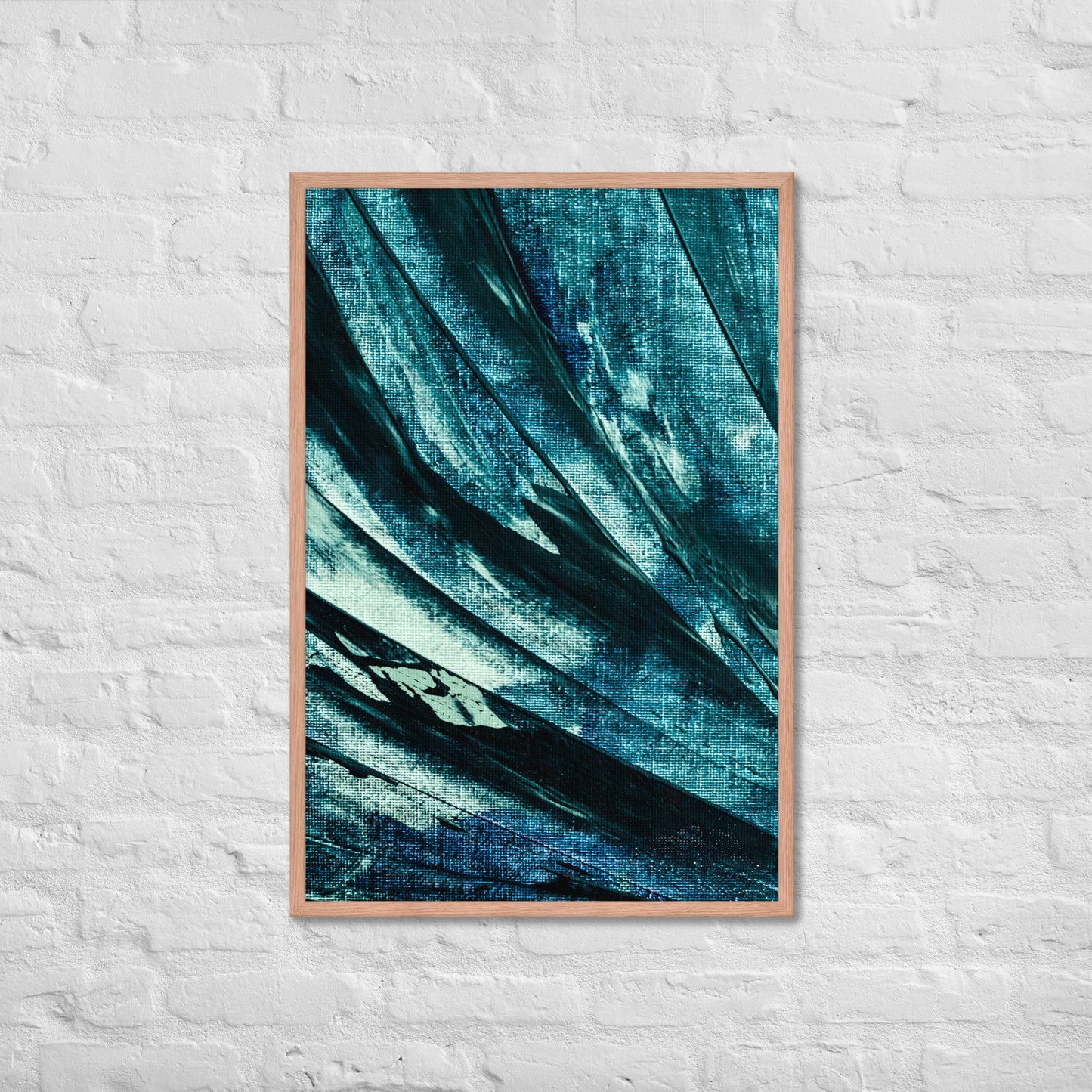 Azure Flow – Abstract Brushstroke Art Poster for Modern & Minimalist Decor - StylishKnots
