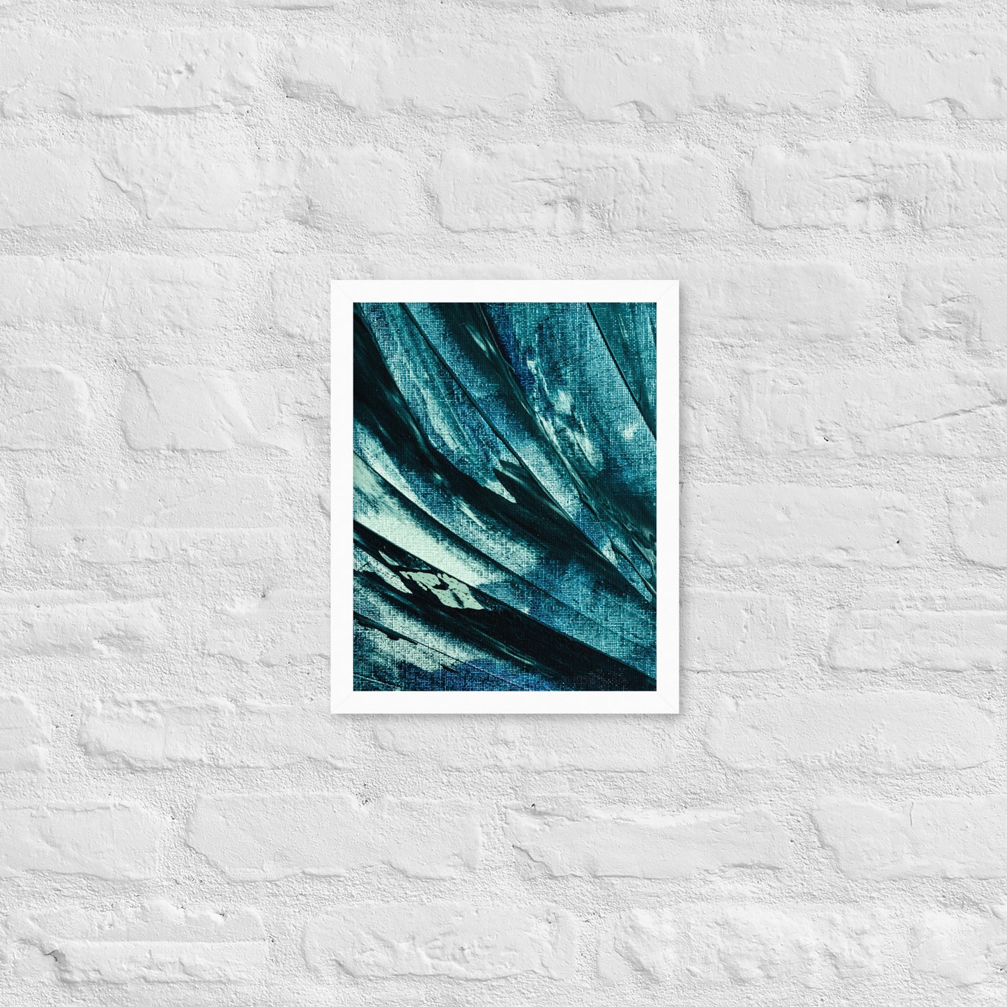 Azure Flow – Abstract Brushstroke Art Poster for Modern & Minimalist Decor - StylishKnots