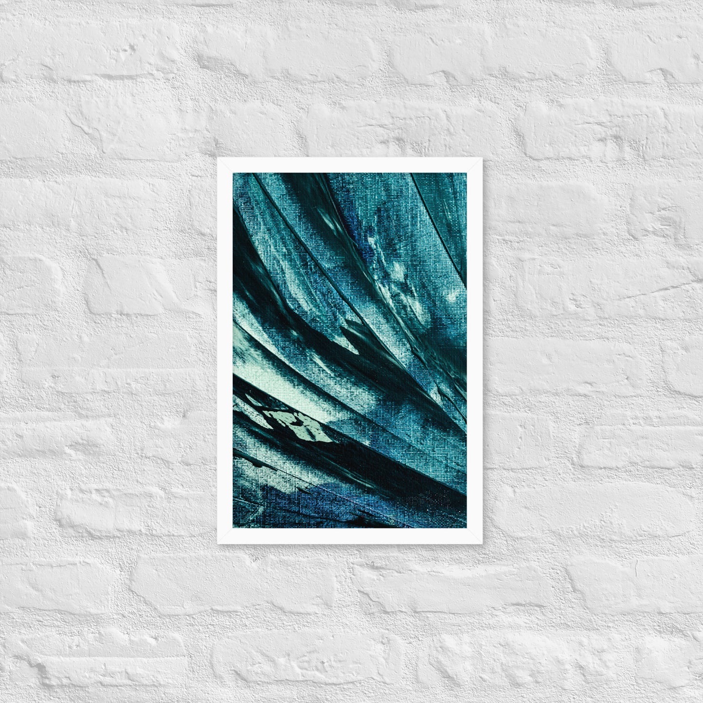 Azure Flow – Abstract Brushstroke Art Poster for Modern & Minimalist Decor - StylishKnots