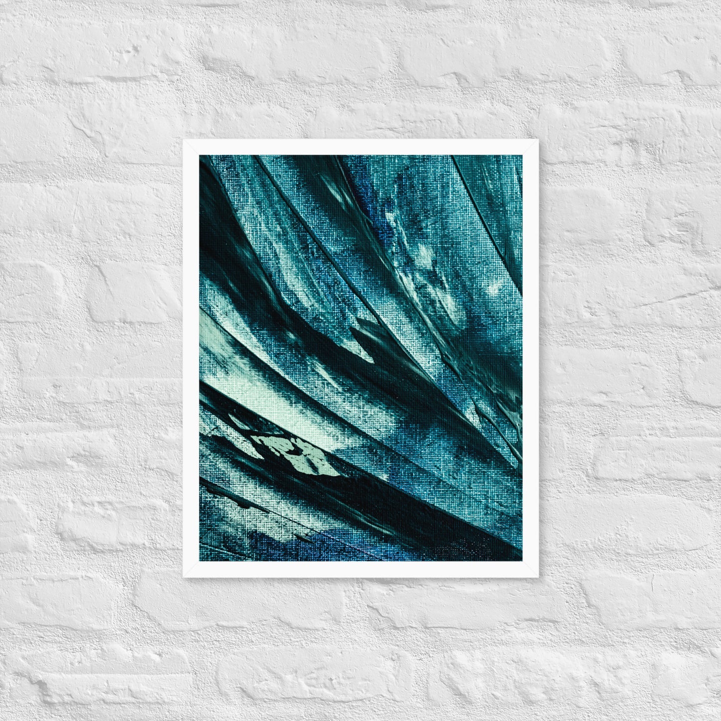 Azure Flow – Abstract Brushstroke Art Poster for Modern & Minimalist Decor - StylishKnots