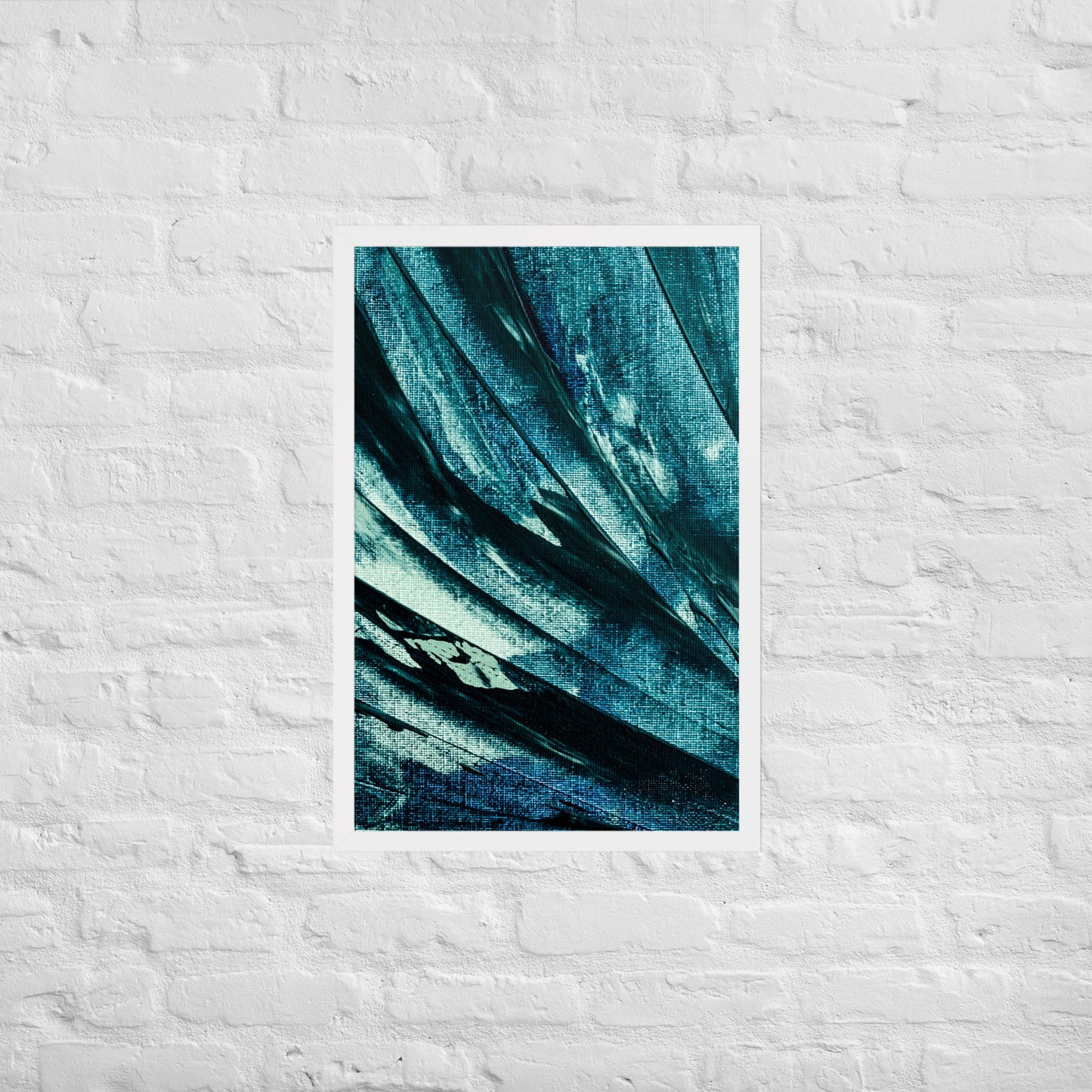 Azure Flow – Abstract Brushstroke Art Poster for Modern & Minimalist Decor - StylishKnots