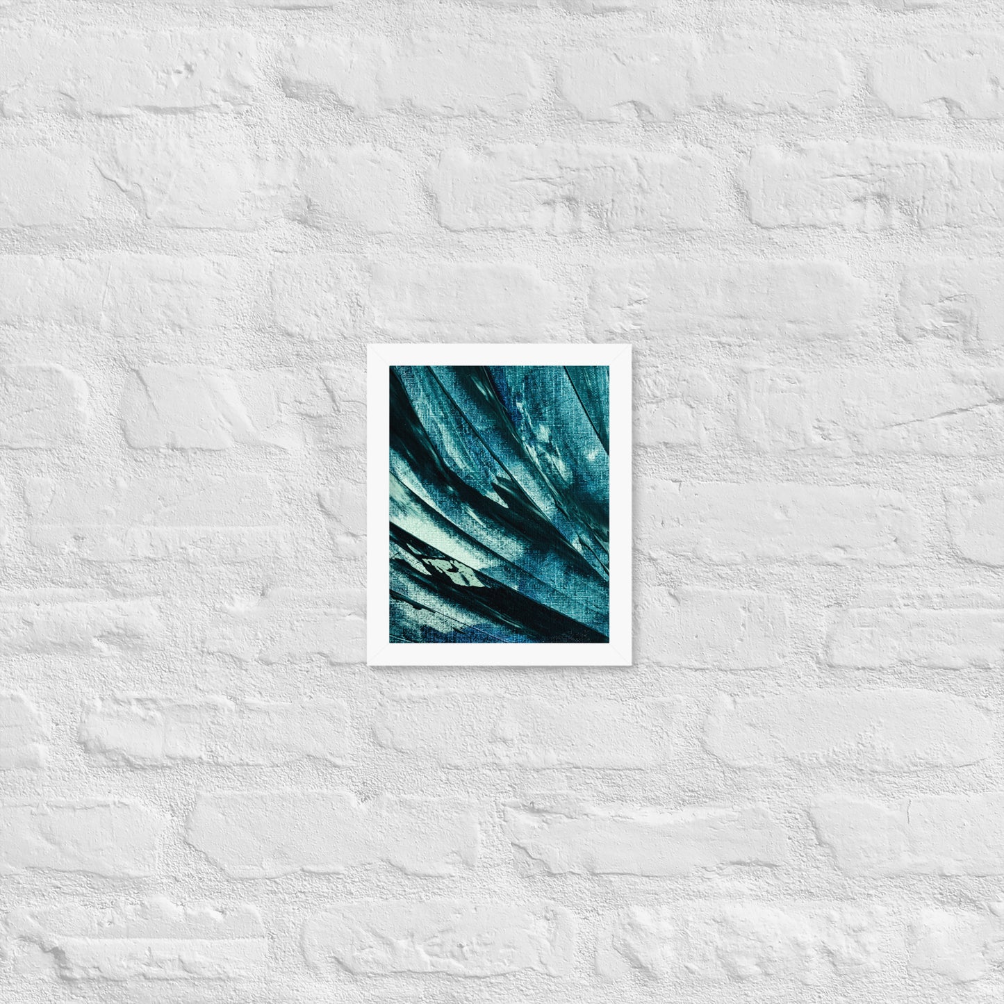 Azure Flow – Abstract Brushstroke Art Poster for Modern & Minimalist Decor - StylishKnots