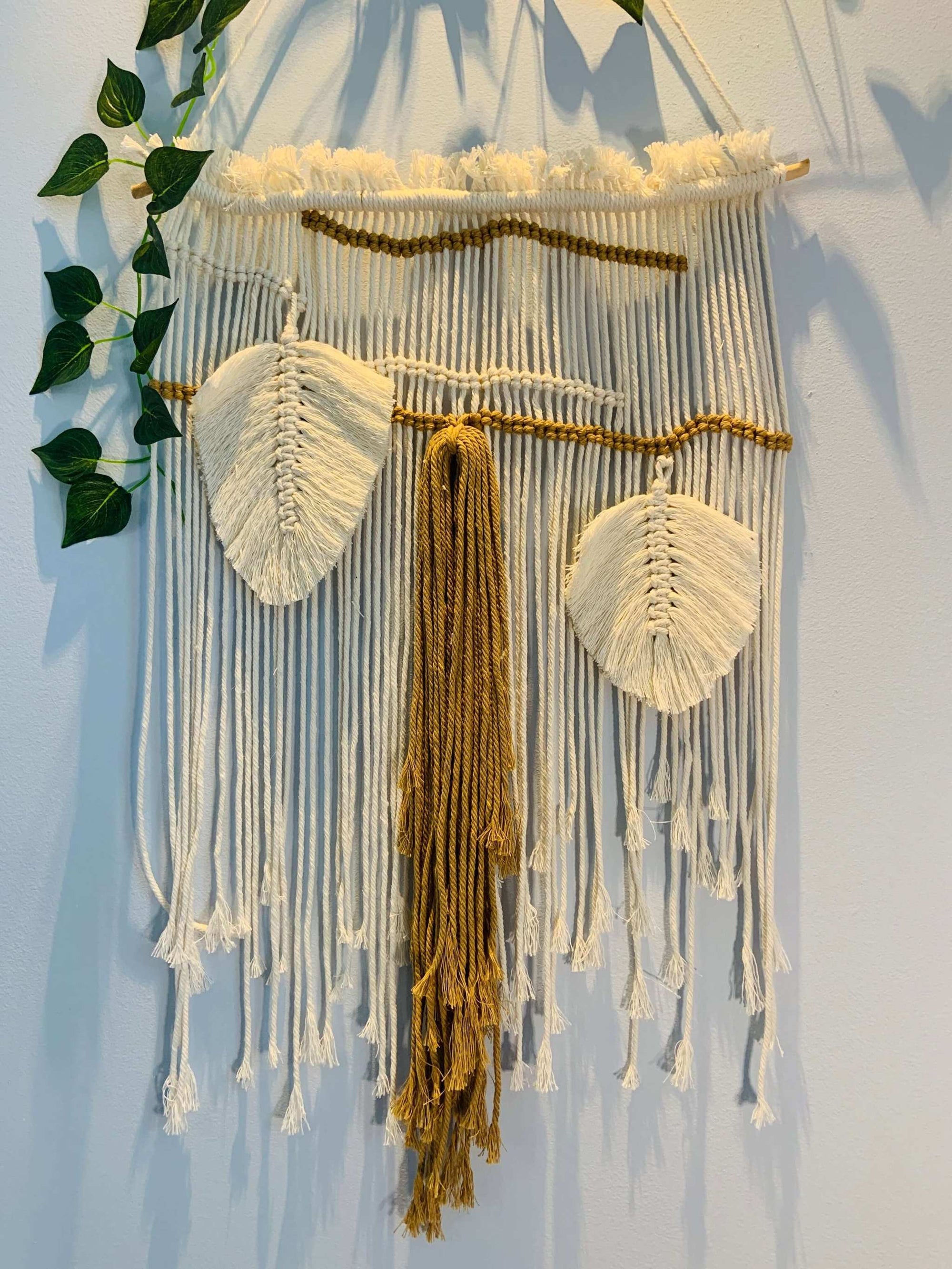 Golden Highlights Macrame Wall Hanging