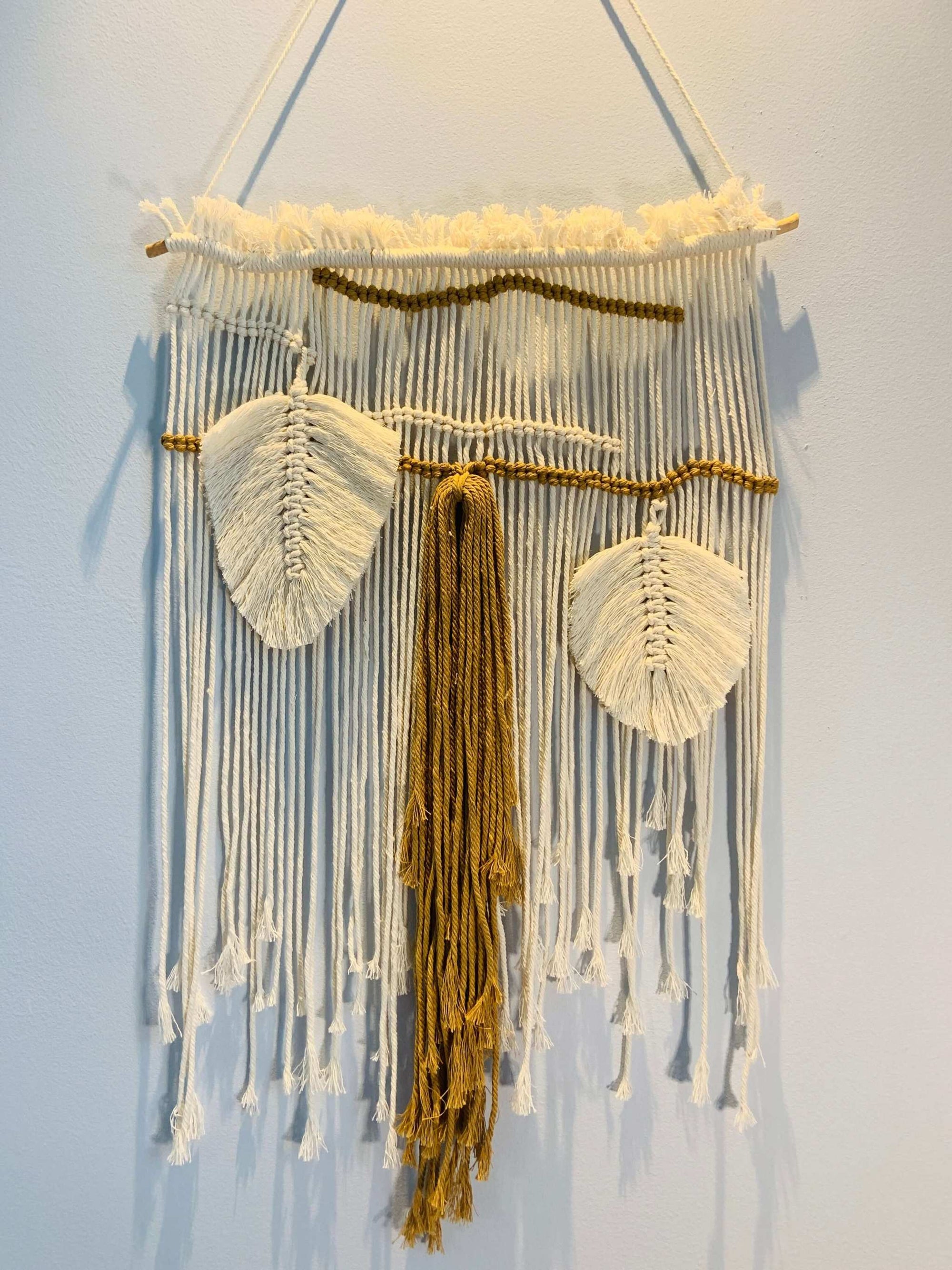 Golden Highlights Macrame Wall Hanging