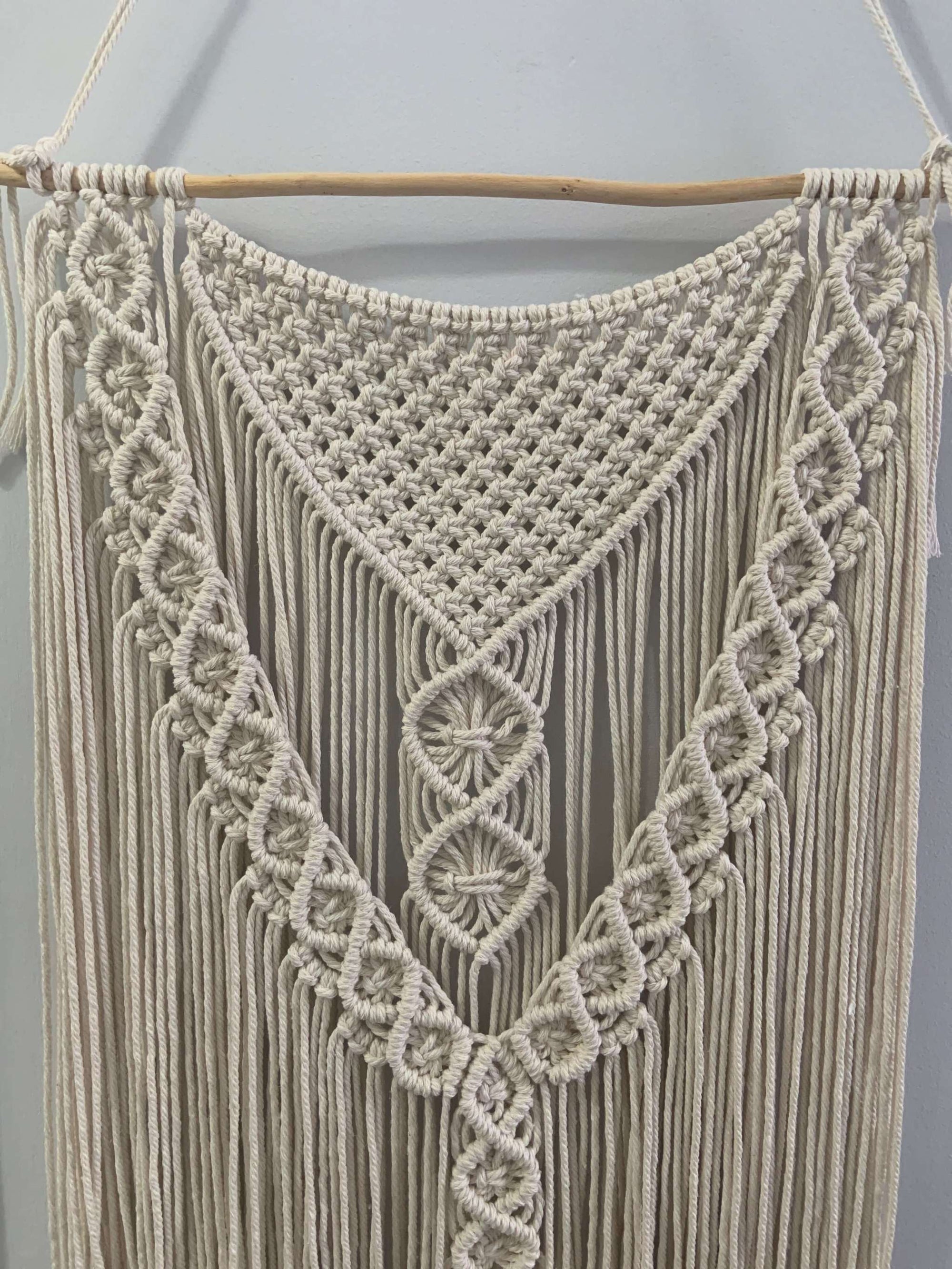 Natural Elegance Cream Macrame Wall Hanging