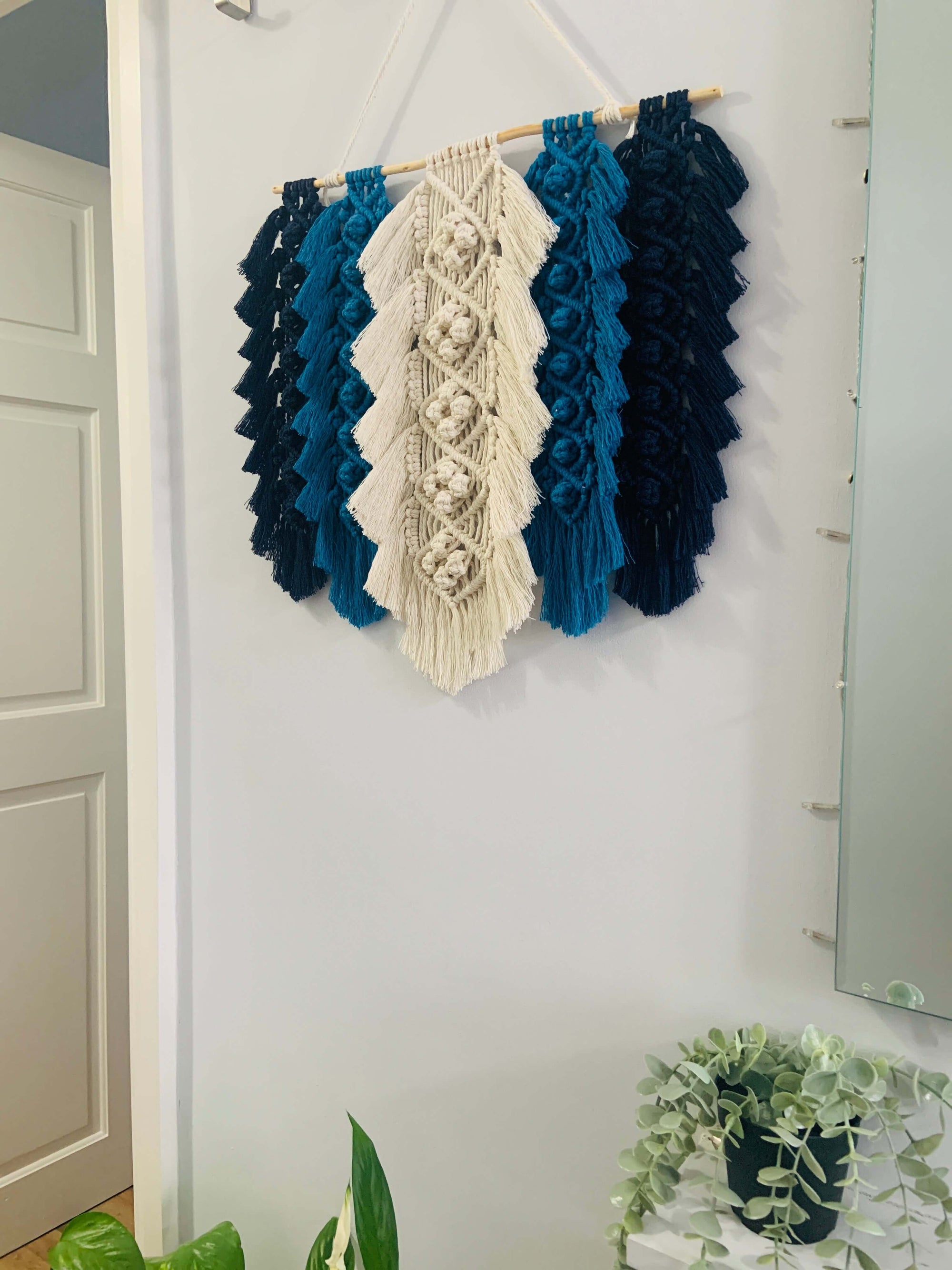 Oceanic Flair Macrame Wall Accent - Hanging