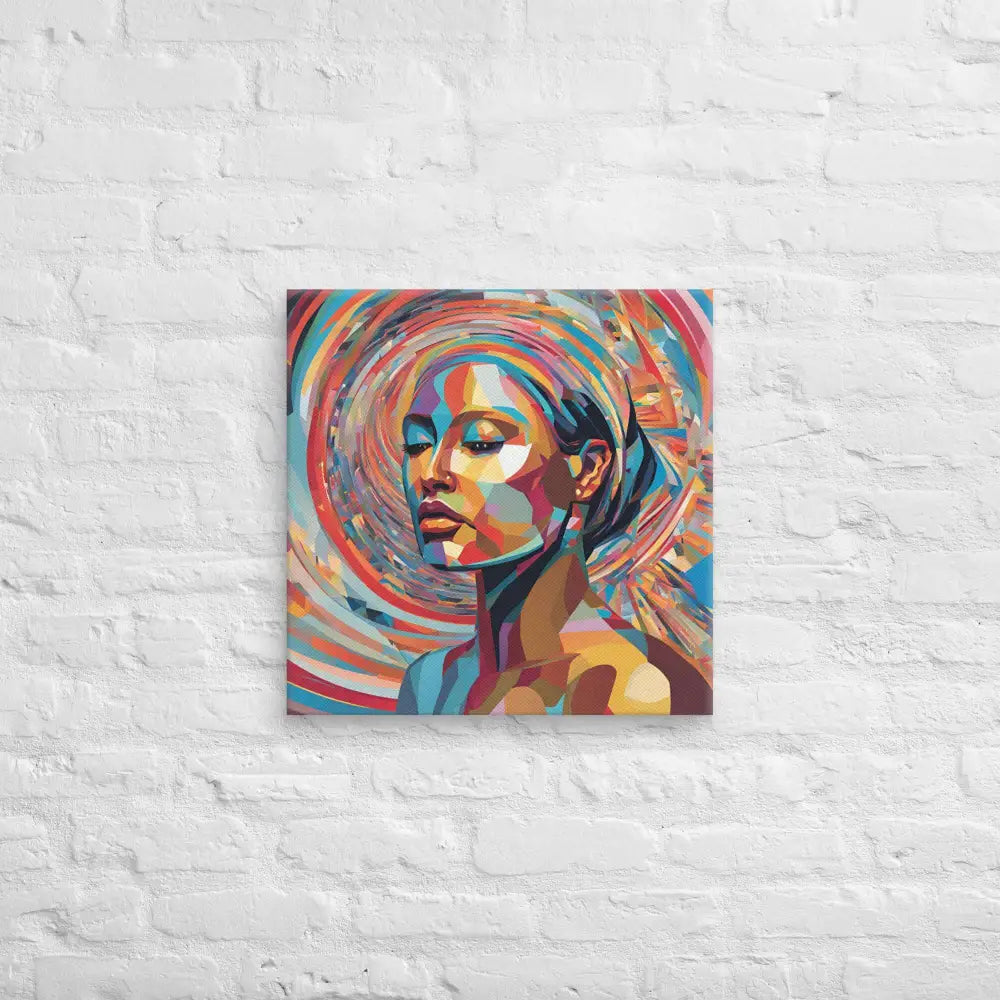 Vibrant Abstract Woman Portrait Canvas – Modern Colorful Wall Art - StylishKnots