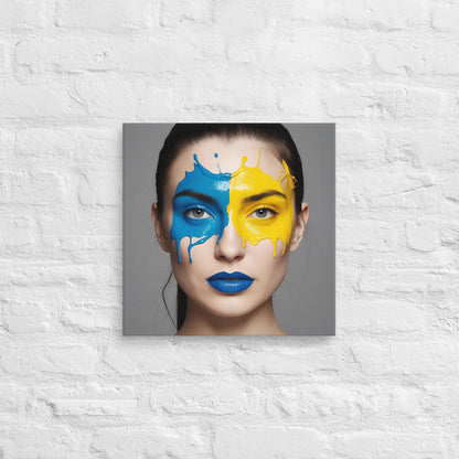 Bold Face Paint Portrait Canvas – Modern Expressionist Wall Art - StylishKnots