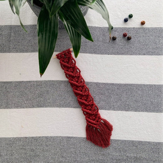 Diamond Weave Macrame Bookmark