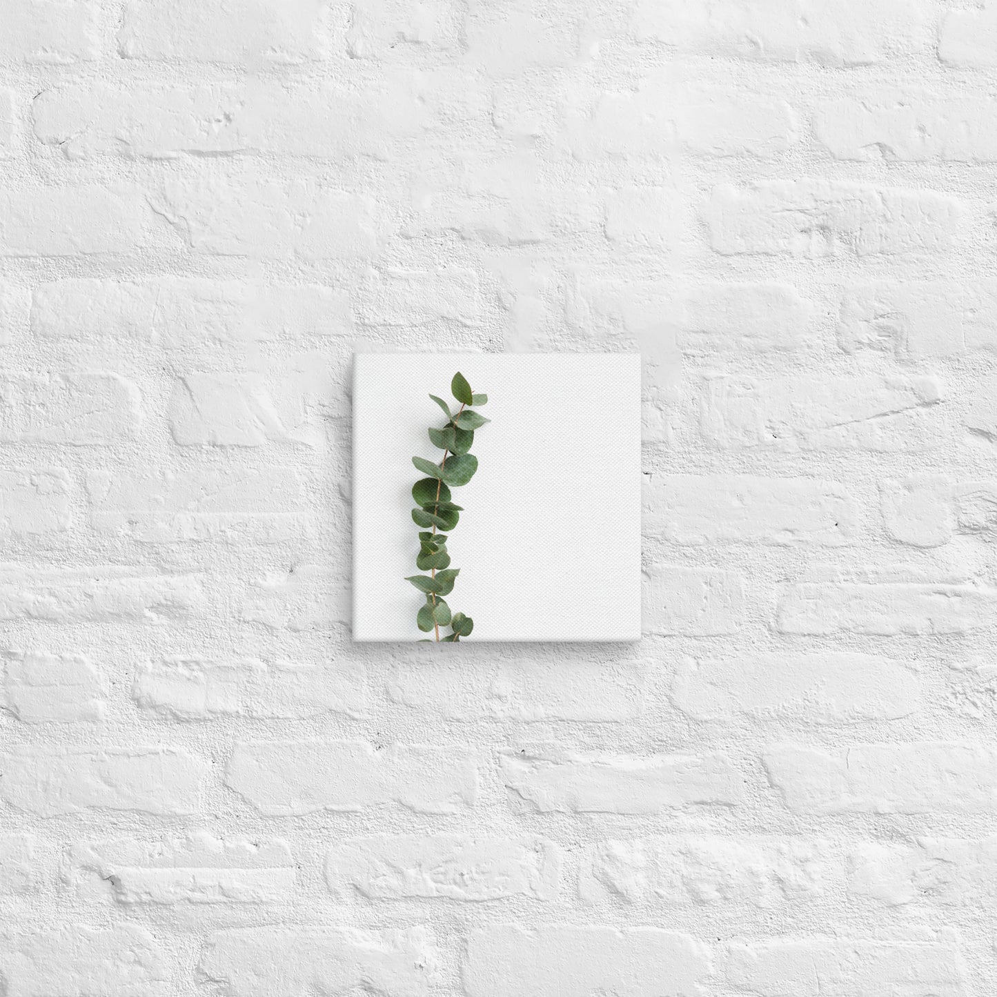 Minimalist Eucalyptus Leaf Canvas – Modern Botanical Wall Decor - StylishKnots