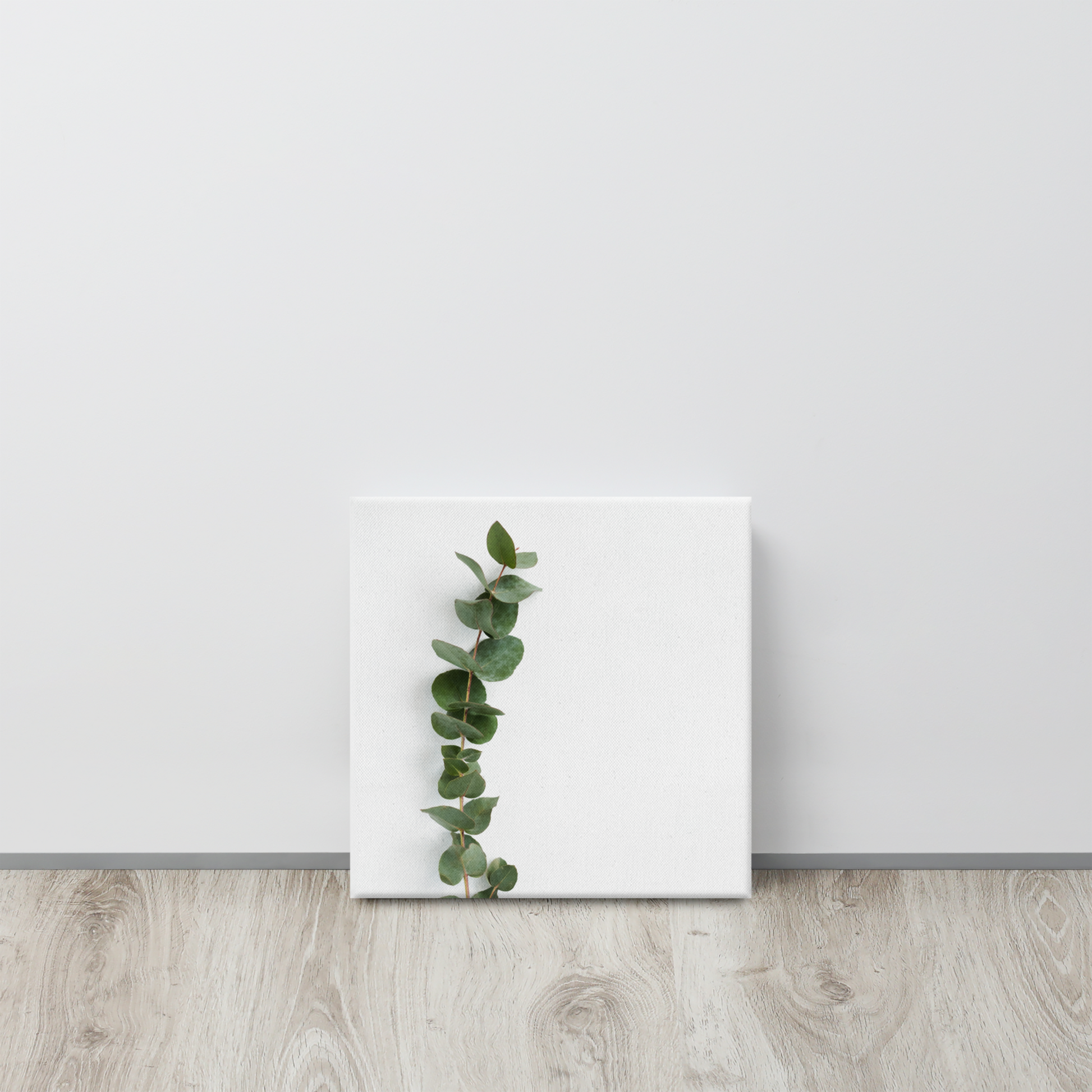 Minimalist Eucalyptus Leaf Canvas – Modern Botanical Wall Decor - StylishKnots
