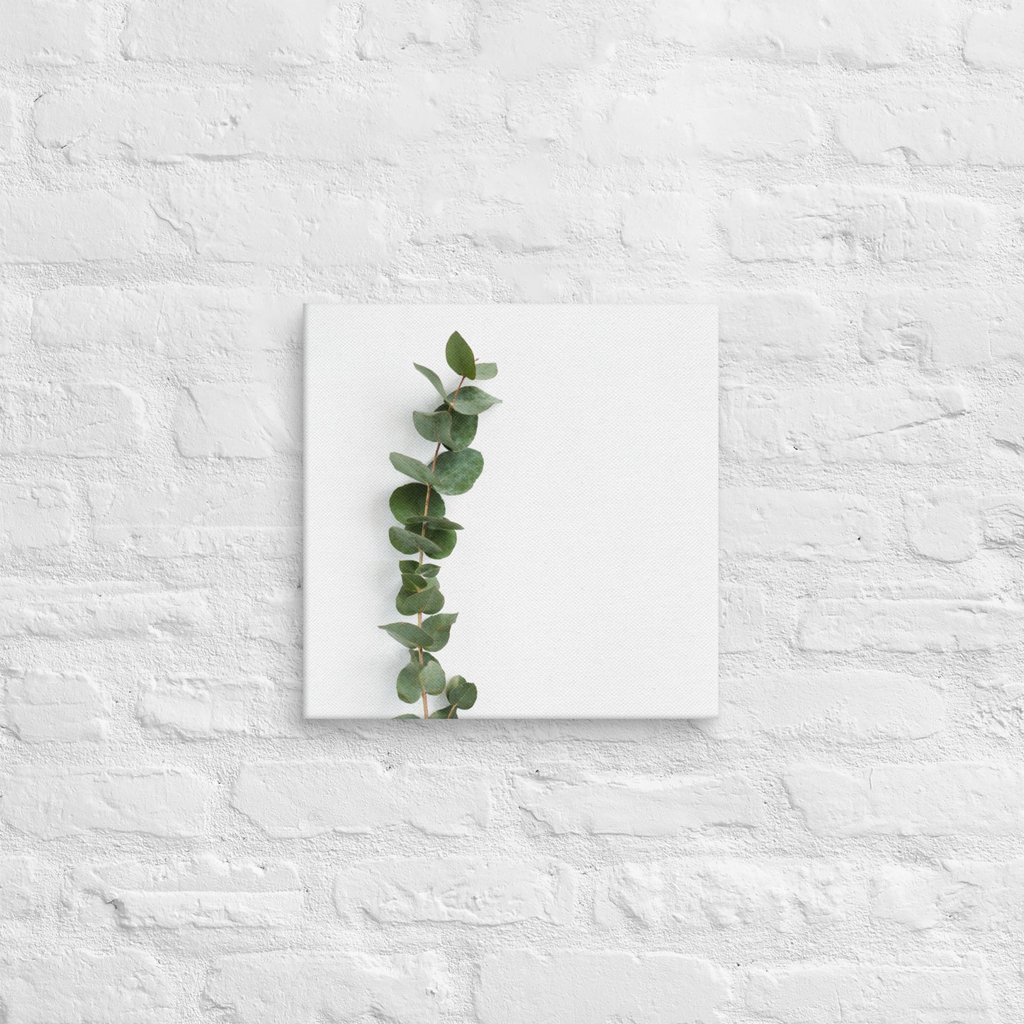 Minimalist Eucalyptus Leaf Canvas – Modern Botanical Wall Decor - StylishKnots