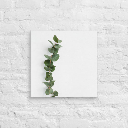 Minimalist Eucalyptus Leaf Canvas – Modern Botanical Wall Decor - StylishKnots