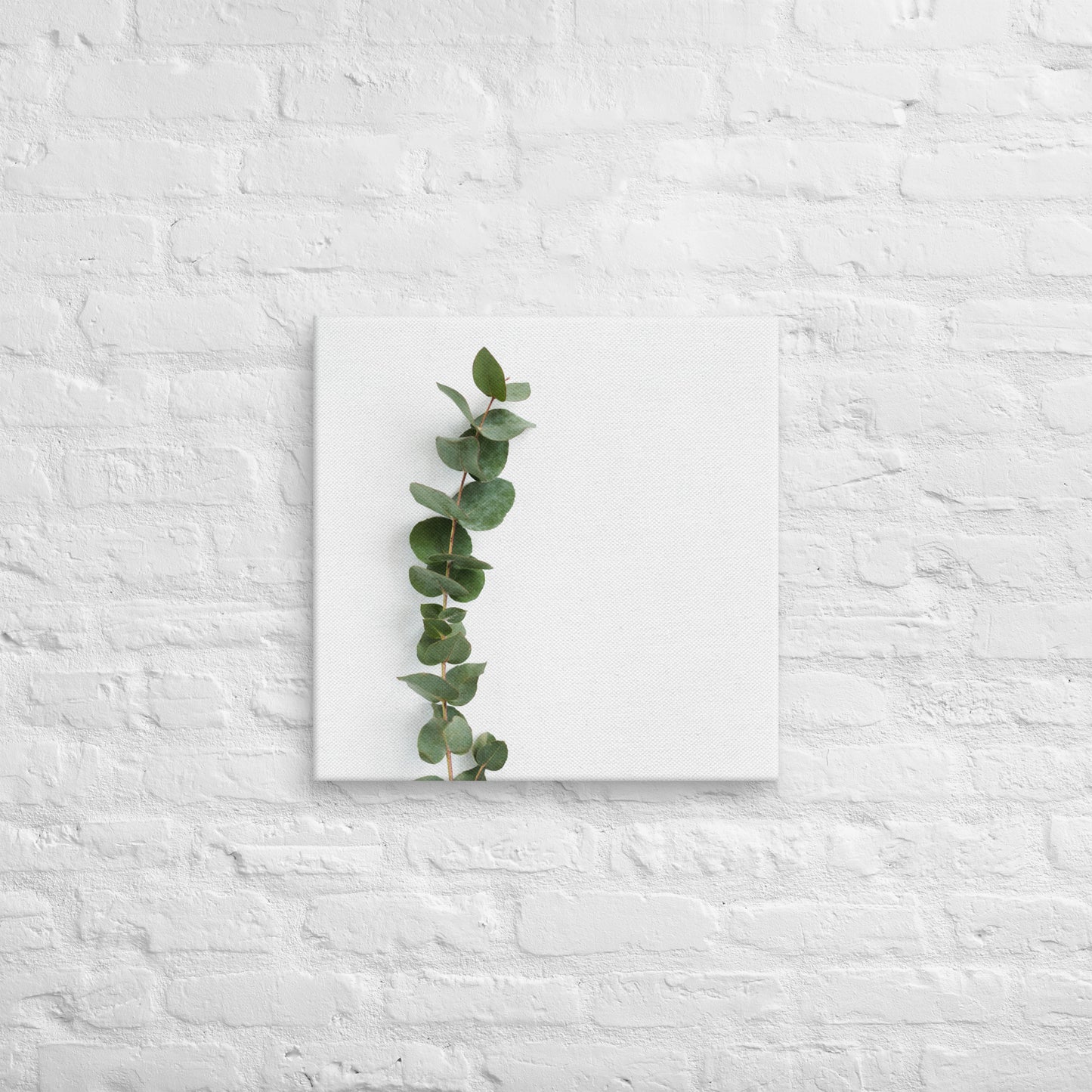 Minimalist Eucalyptus Leaf Canvas – Modern Botanical Wall Decor - StylishKnots