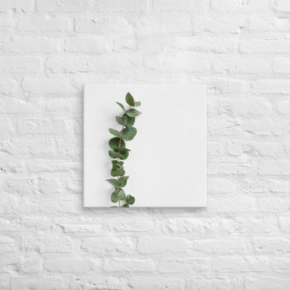 Minimalist Eucalyptus Leaf Canvas – Modern Botanical Wall Decor - StylishKnots