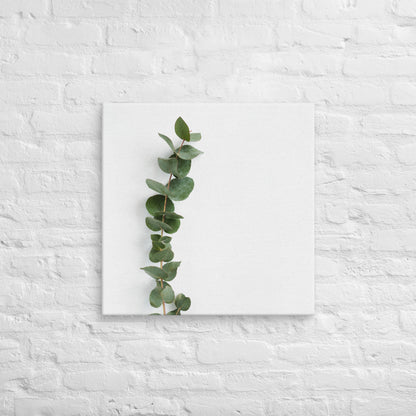 Minimalist Eucalyptus Leaf Canvas – Modern Botanical Wall Decor - StylishKnots