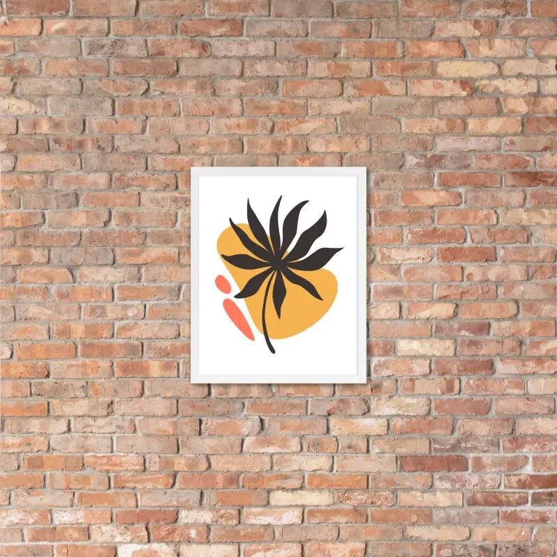 Abstract Floral Harmony Poster - Framed